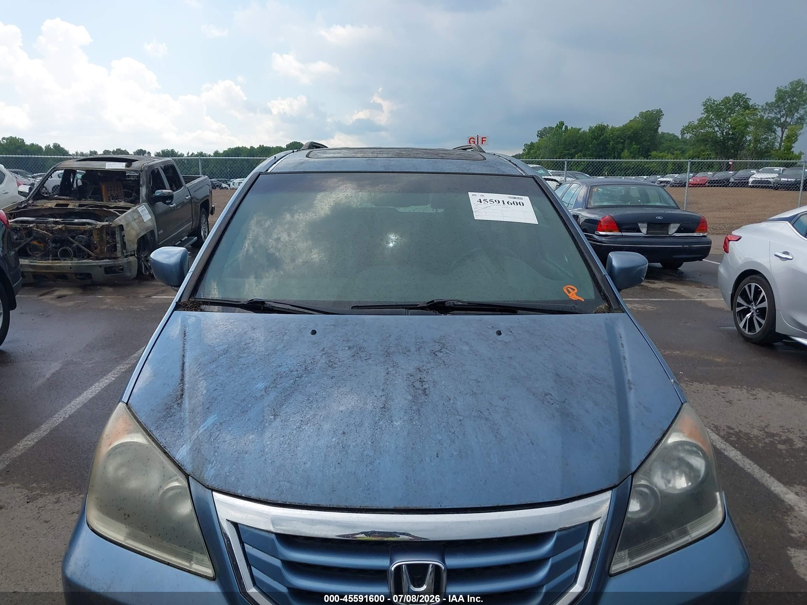 2008 Honda Odyssey Ex-l Blue vin: 5FNRL38718B094386