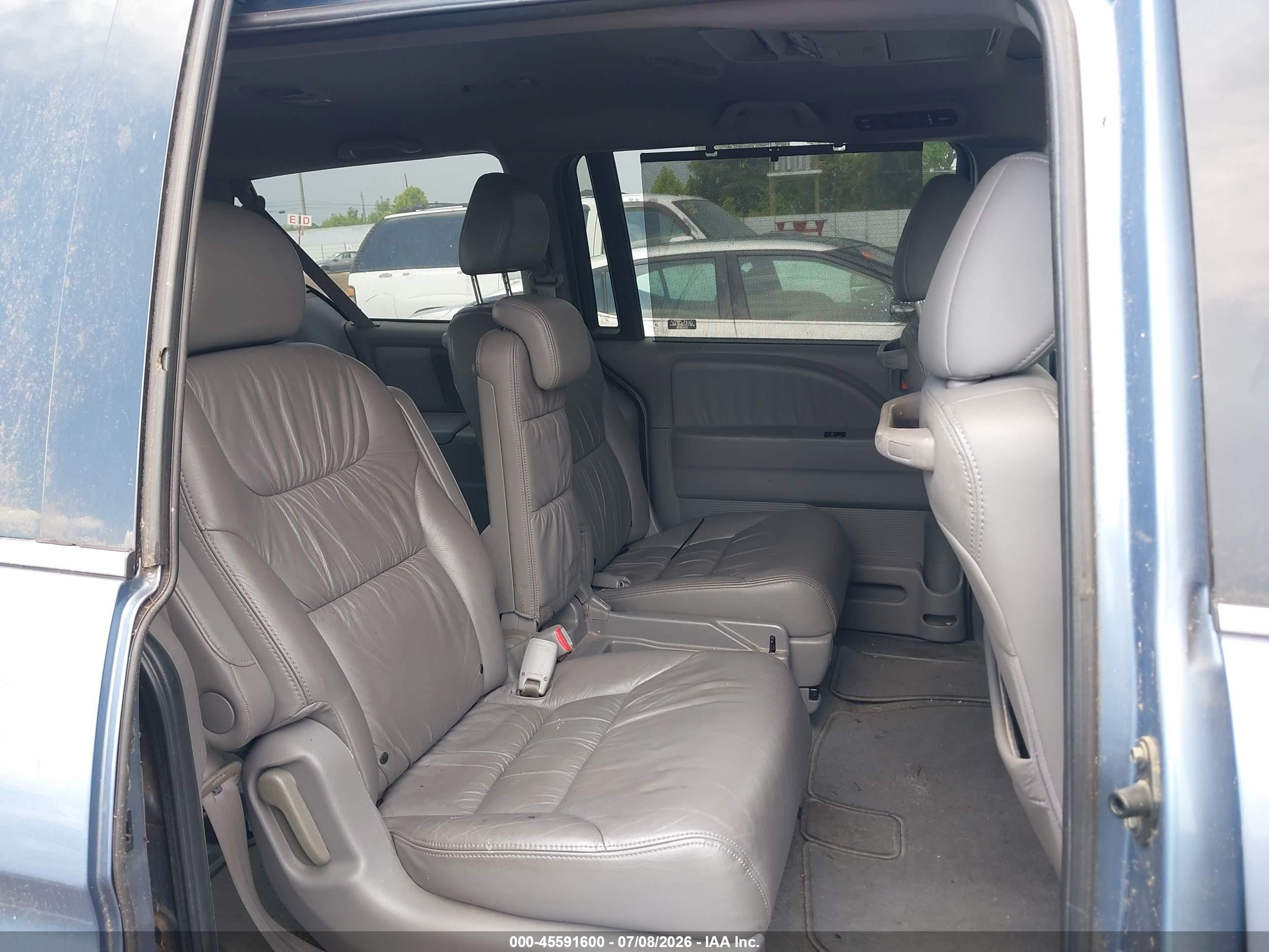 2008 Honda Odyssey Ex-l Blue vin: 5FNRL38718B094386