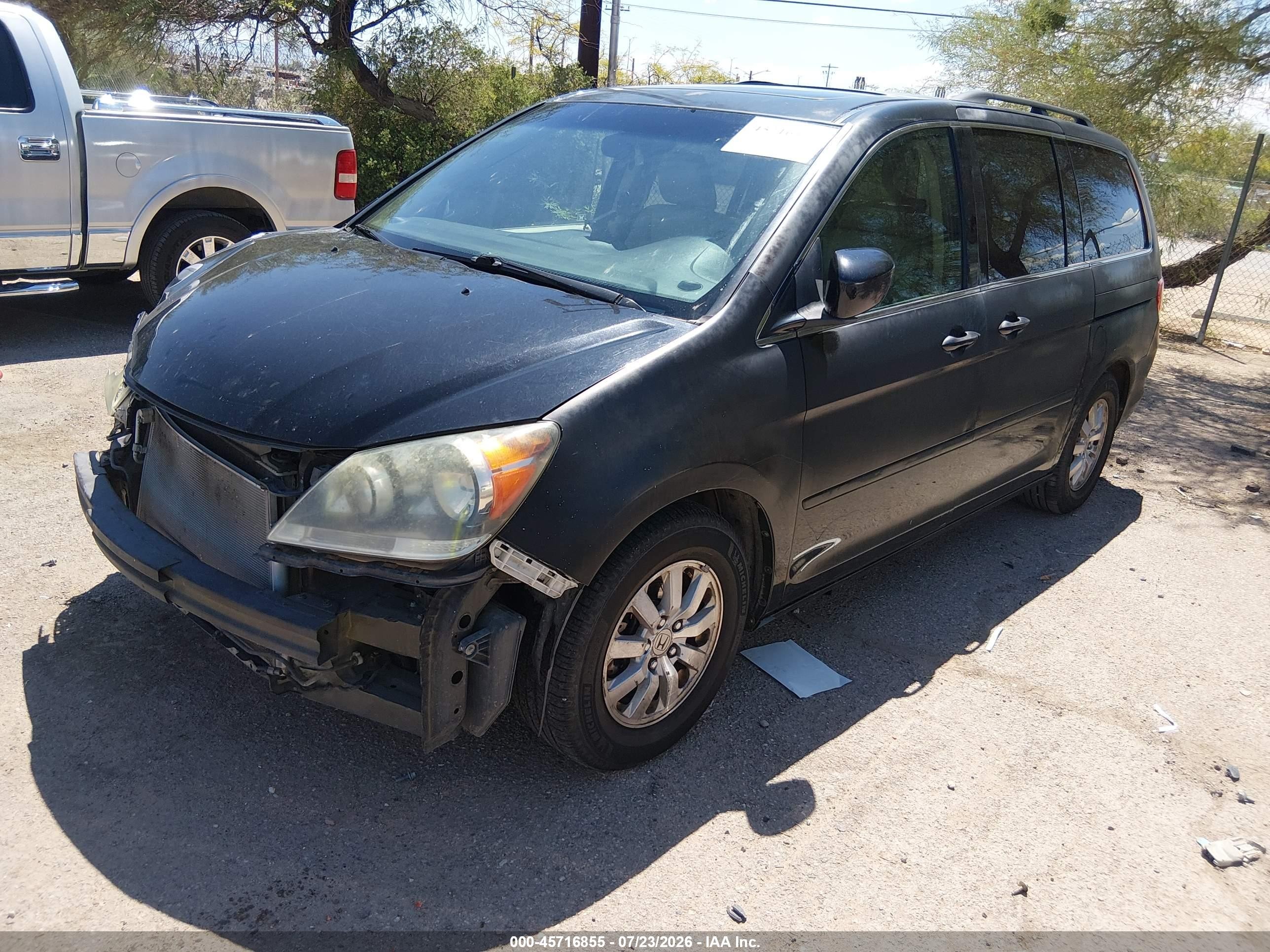 2009 Honda Odyssey Ex-l Black vin: 5FNRL38719B019155