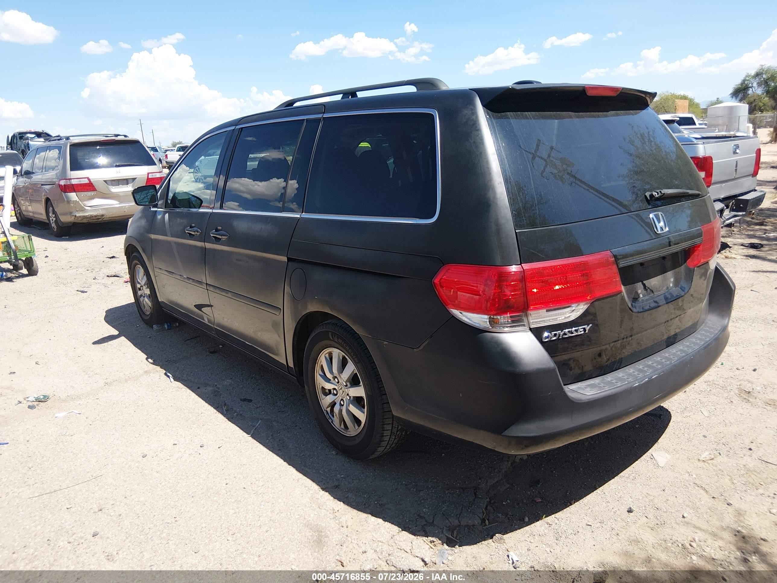2009 Honda Odyssey Ex-l Black vin: 5FNRL38719B019155