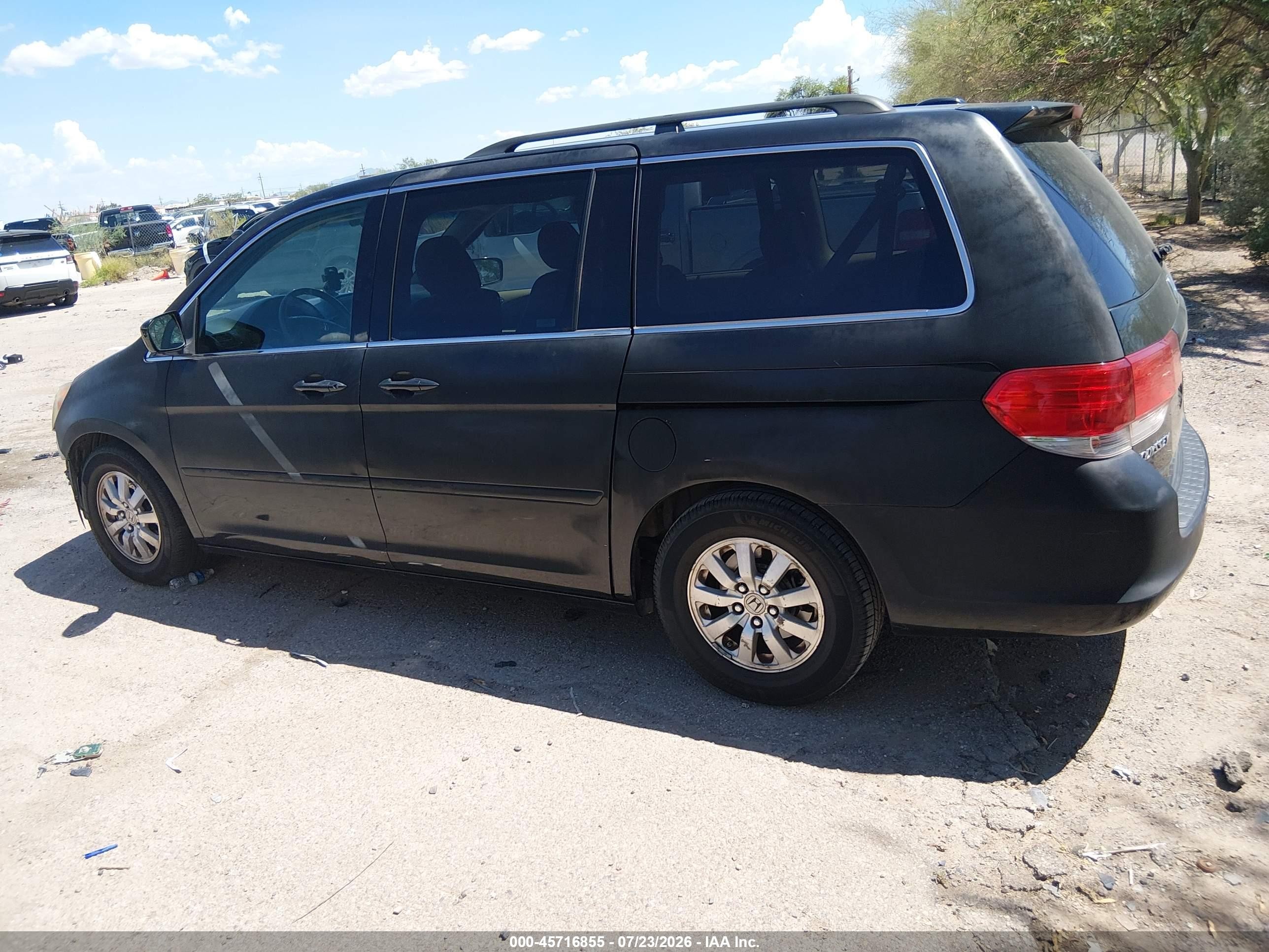 2009 Honda Odyssey Ex-l Black vin: 5FNRL38719B019155