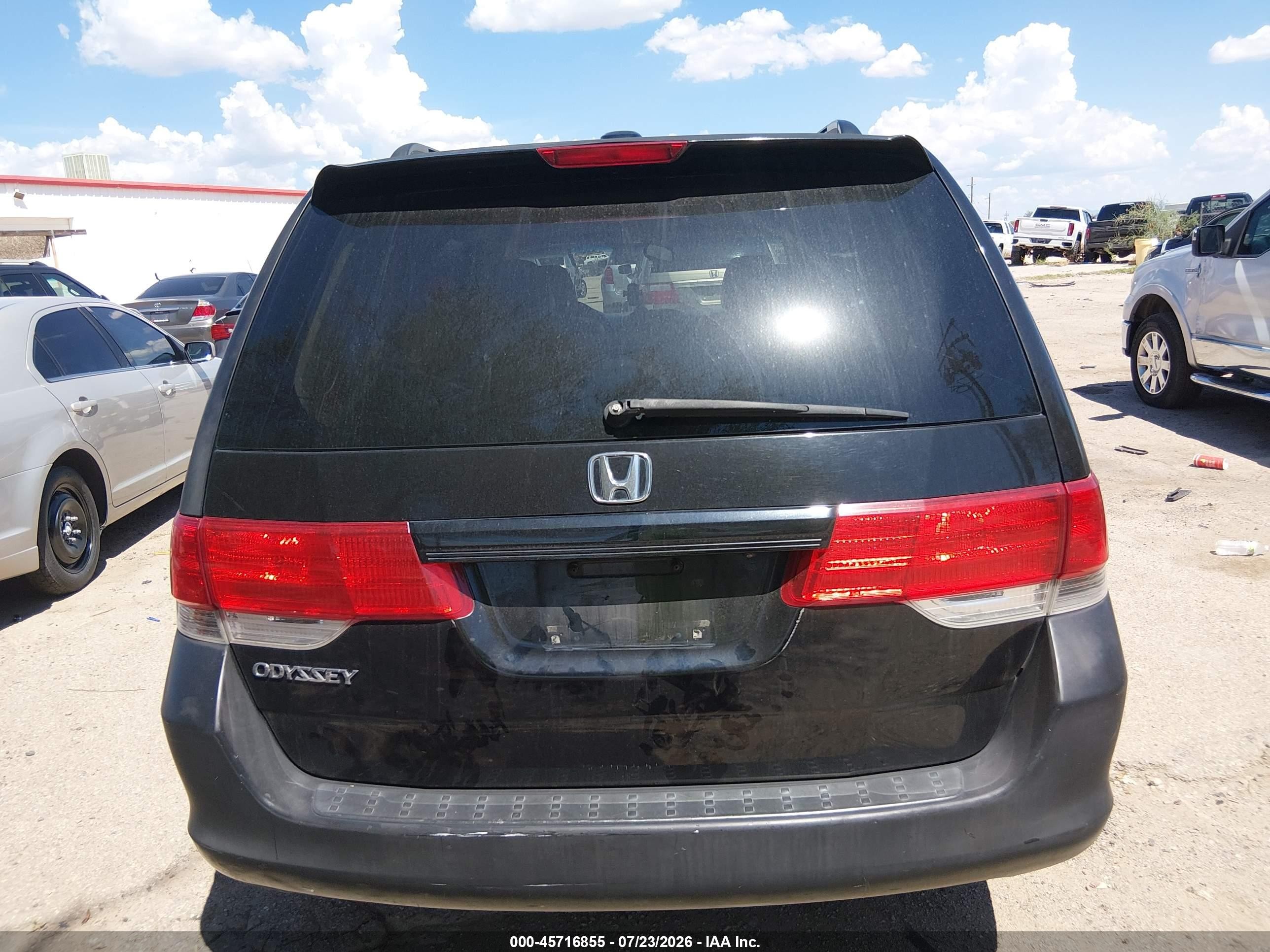 2009 Honda Odyssey Ex-l Black vin: 5FNRL38719B019155
