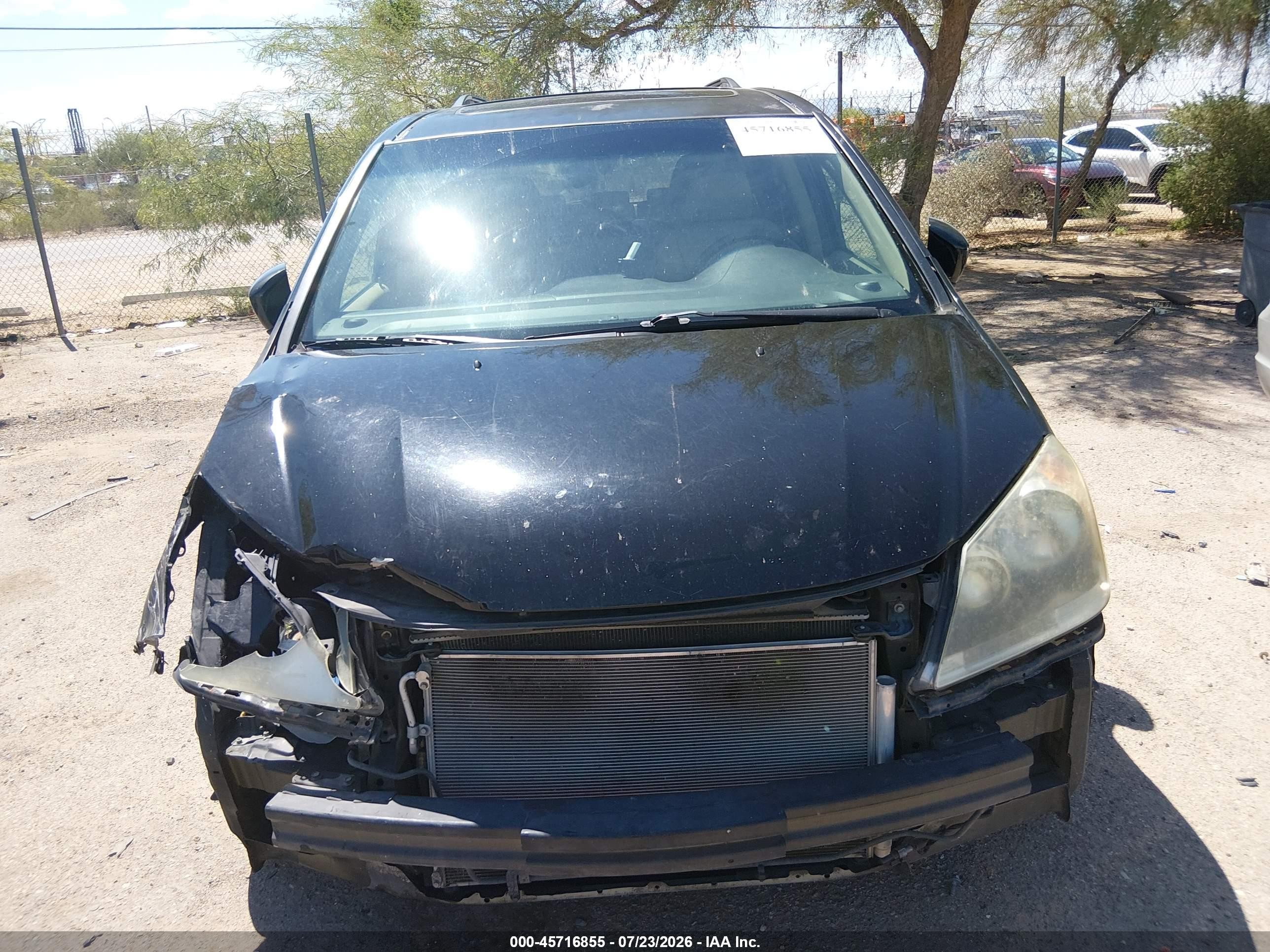 2009 Honda Odyssey Ex-l Black vin: 5FNRL38719B019155