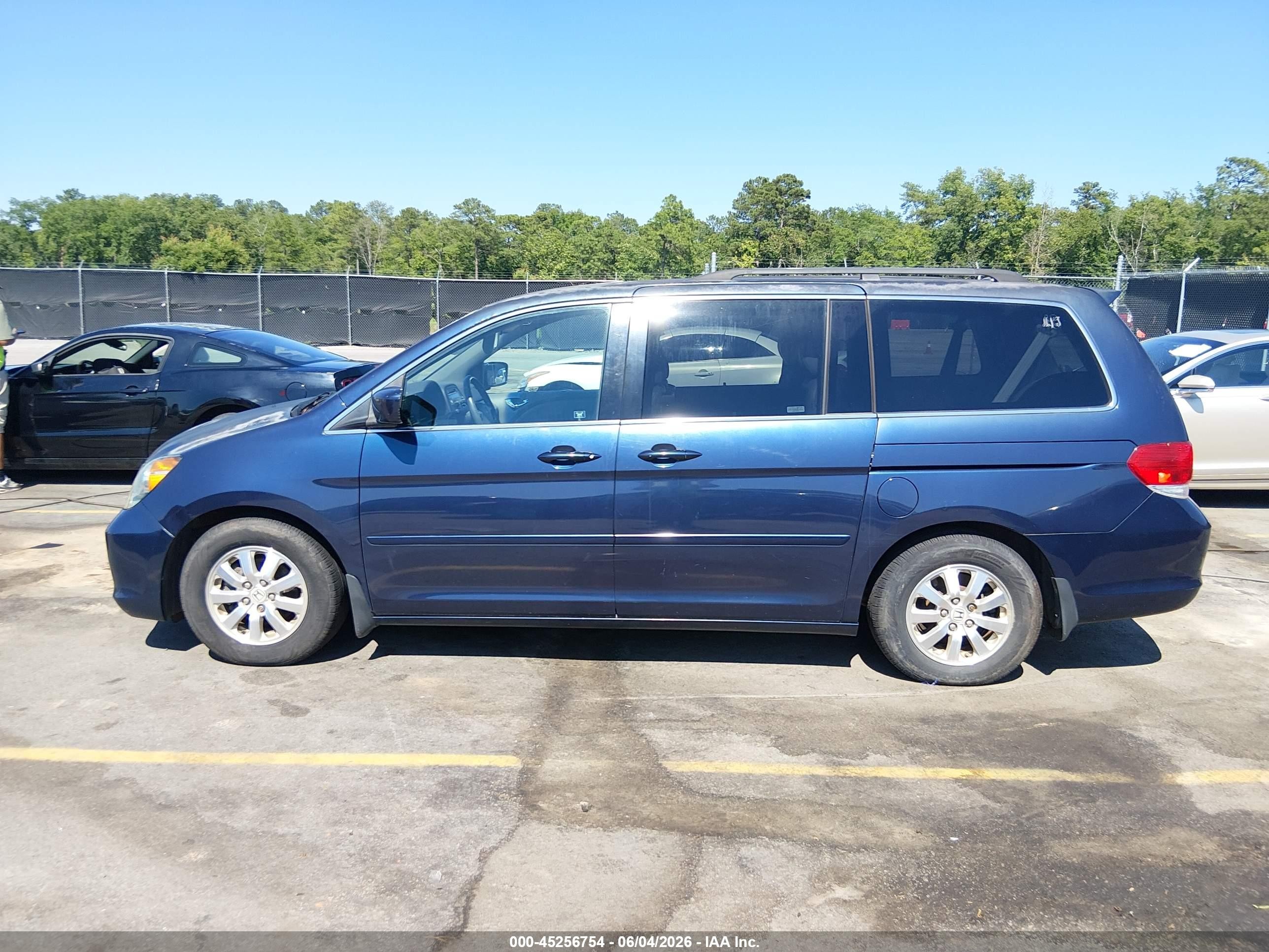 2009 Honda Odyssey Ex-l Blue vin: 5FNRL38719B400794