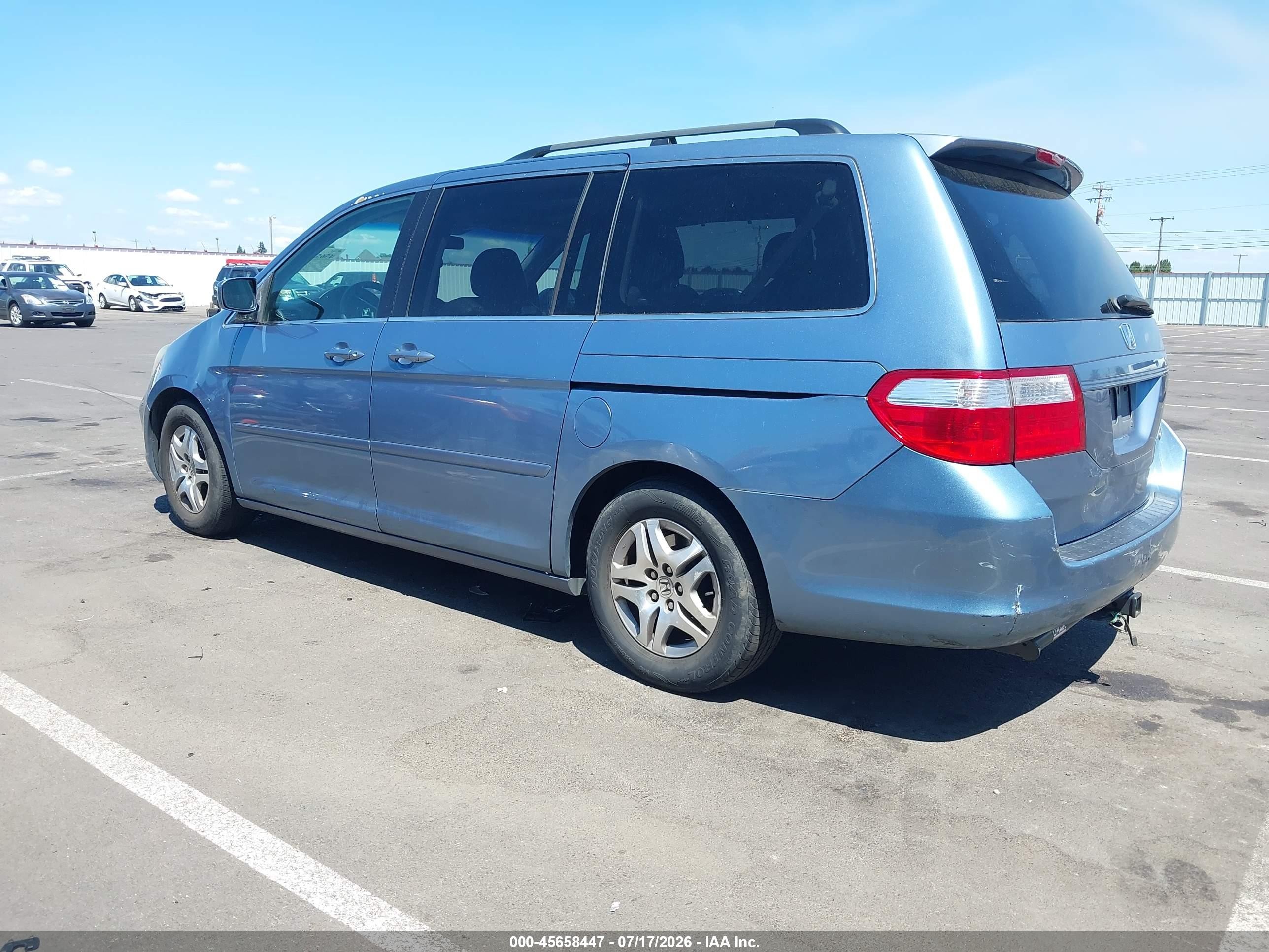 2005 Honda Odyssey Ex-l Light Blue vin: 5FNRL38725B041370