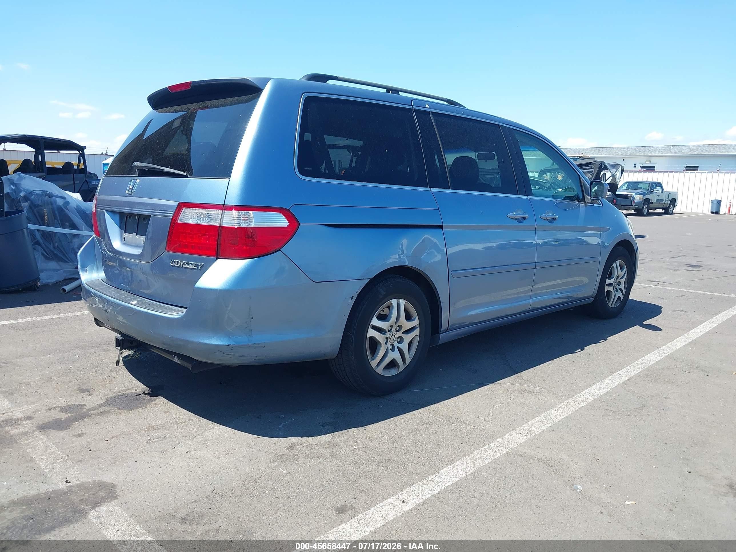 2005 Honda Odyssey Ex-l Light Blue vin: 5FNRL38725B041370