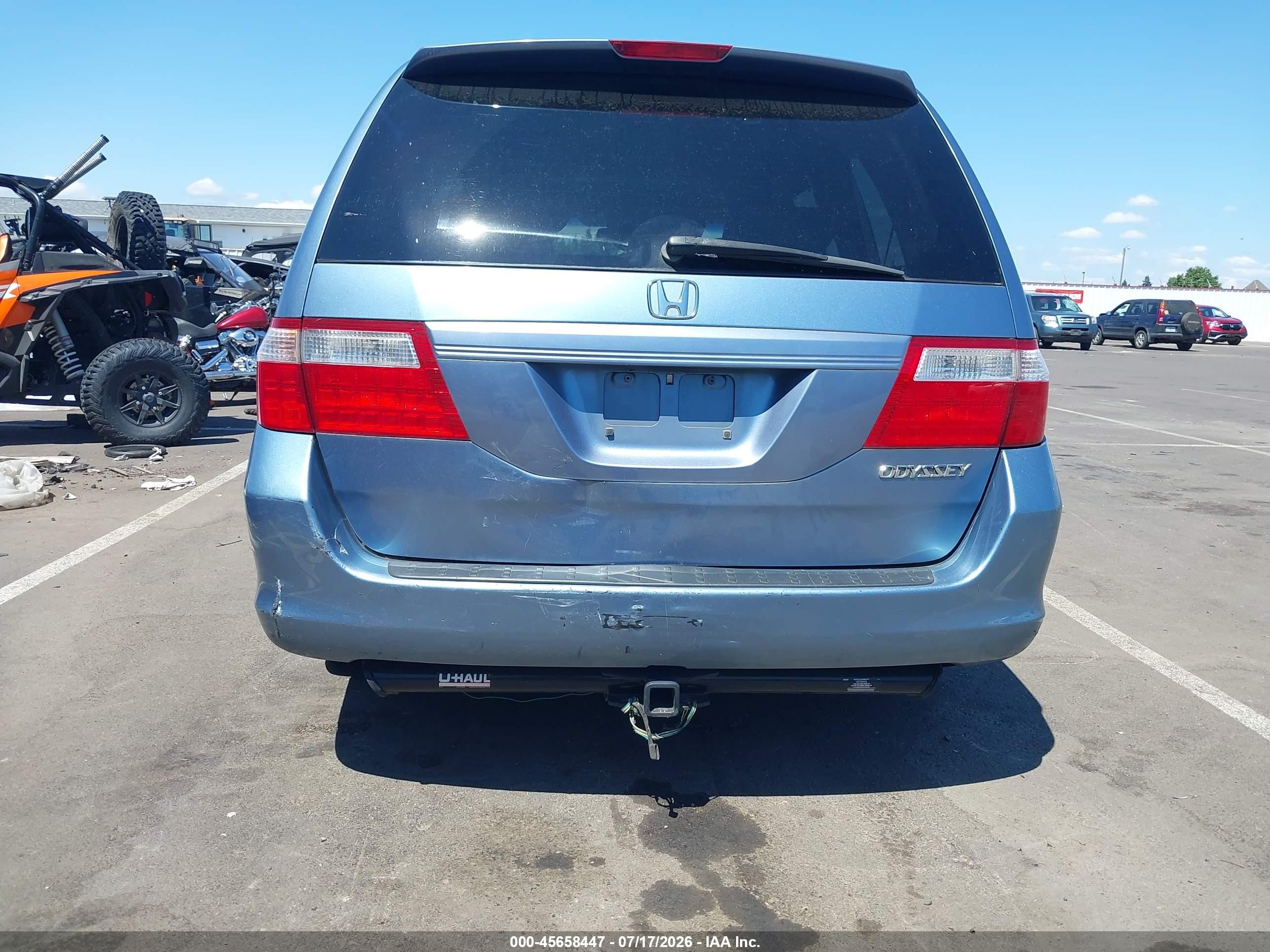 2005 Honda Odyssey Ex-l Light Blue vin: 5FNRL38725B041370