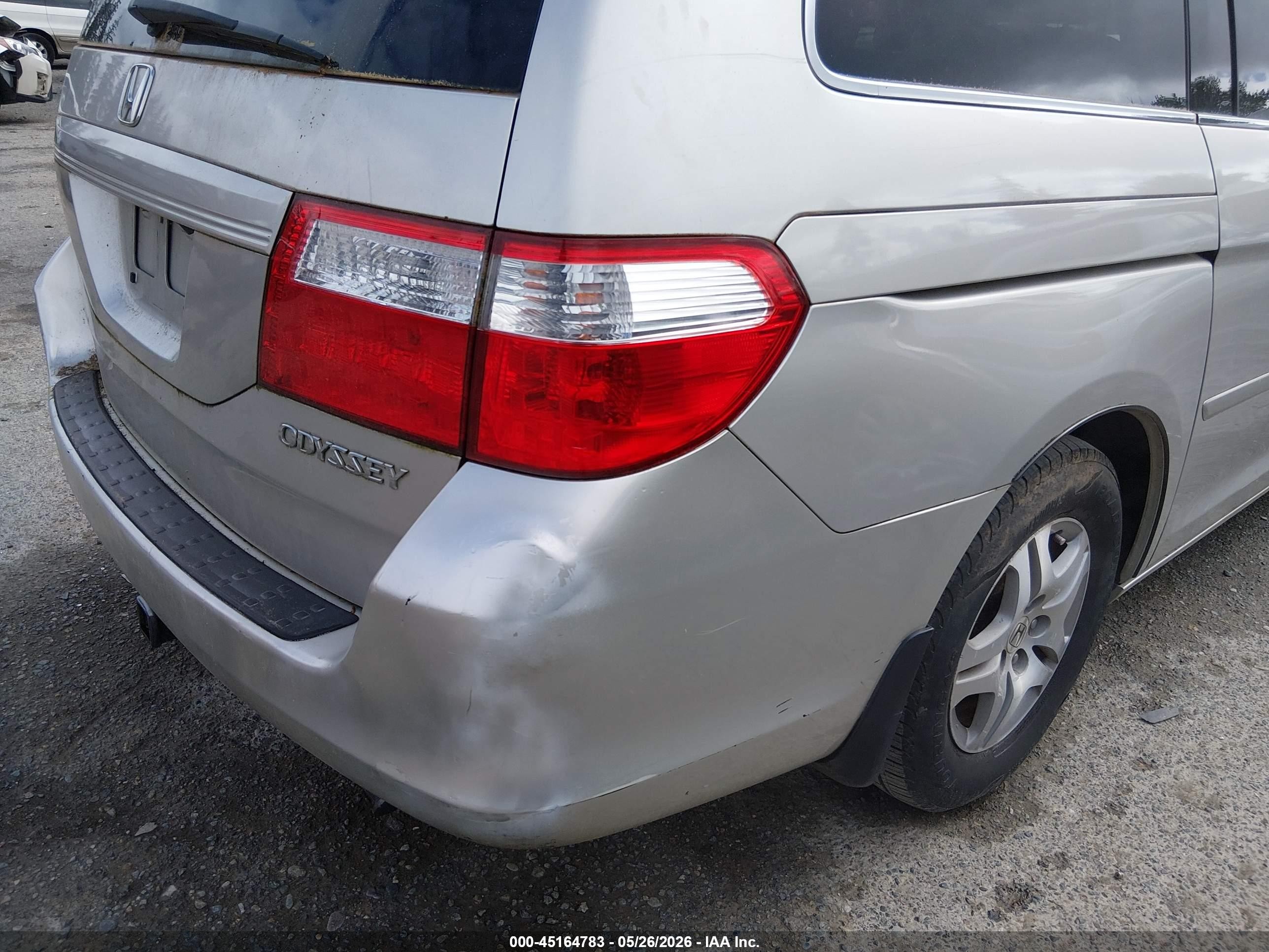 2005 Honda Odyssey Ex-l Silver vin: 5FNRL38725B043782