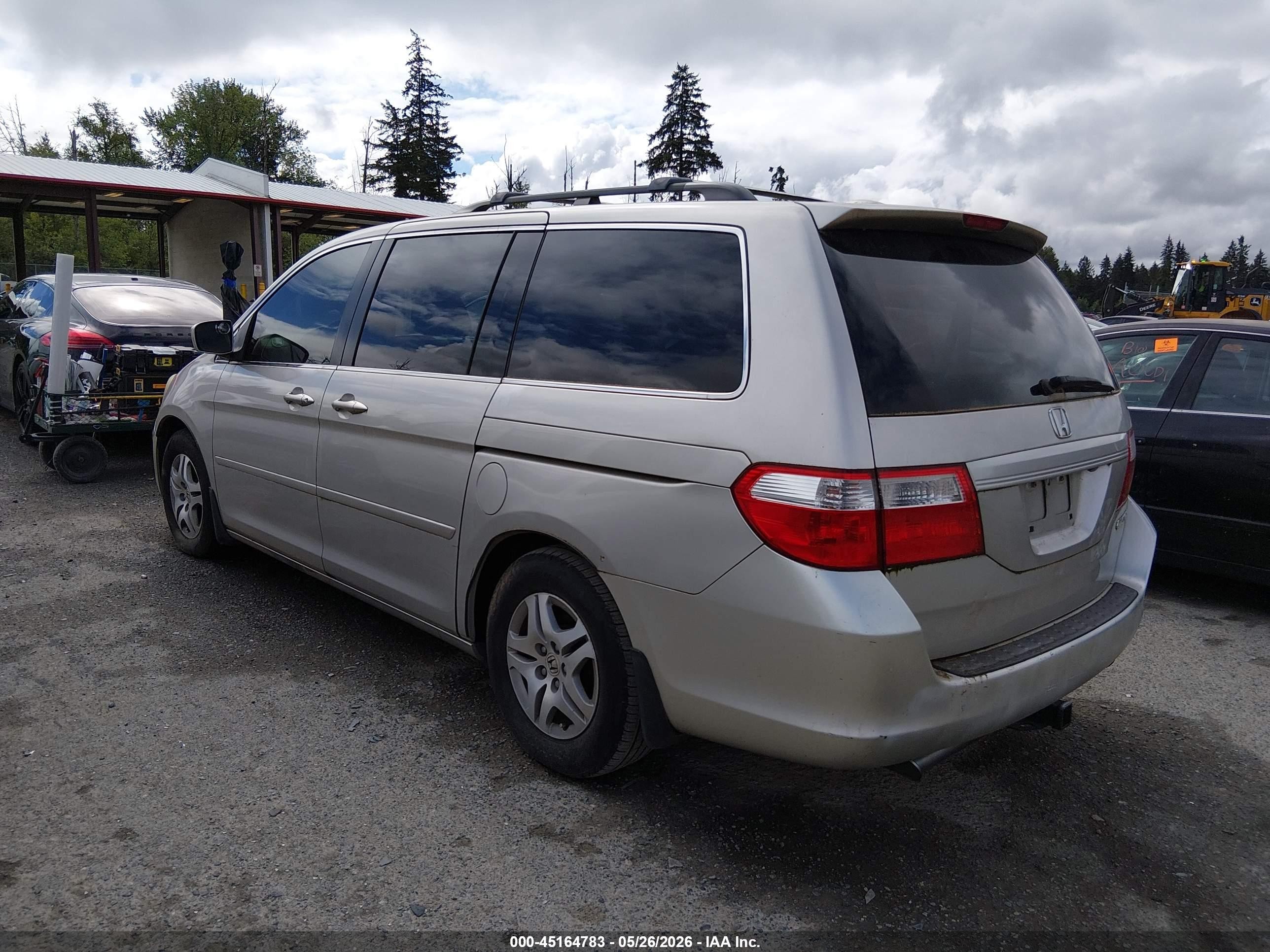 2005 Honda Odyssey Ex-l Silver vin: 5FNRL38725B043782