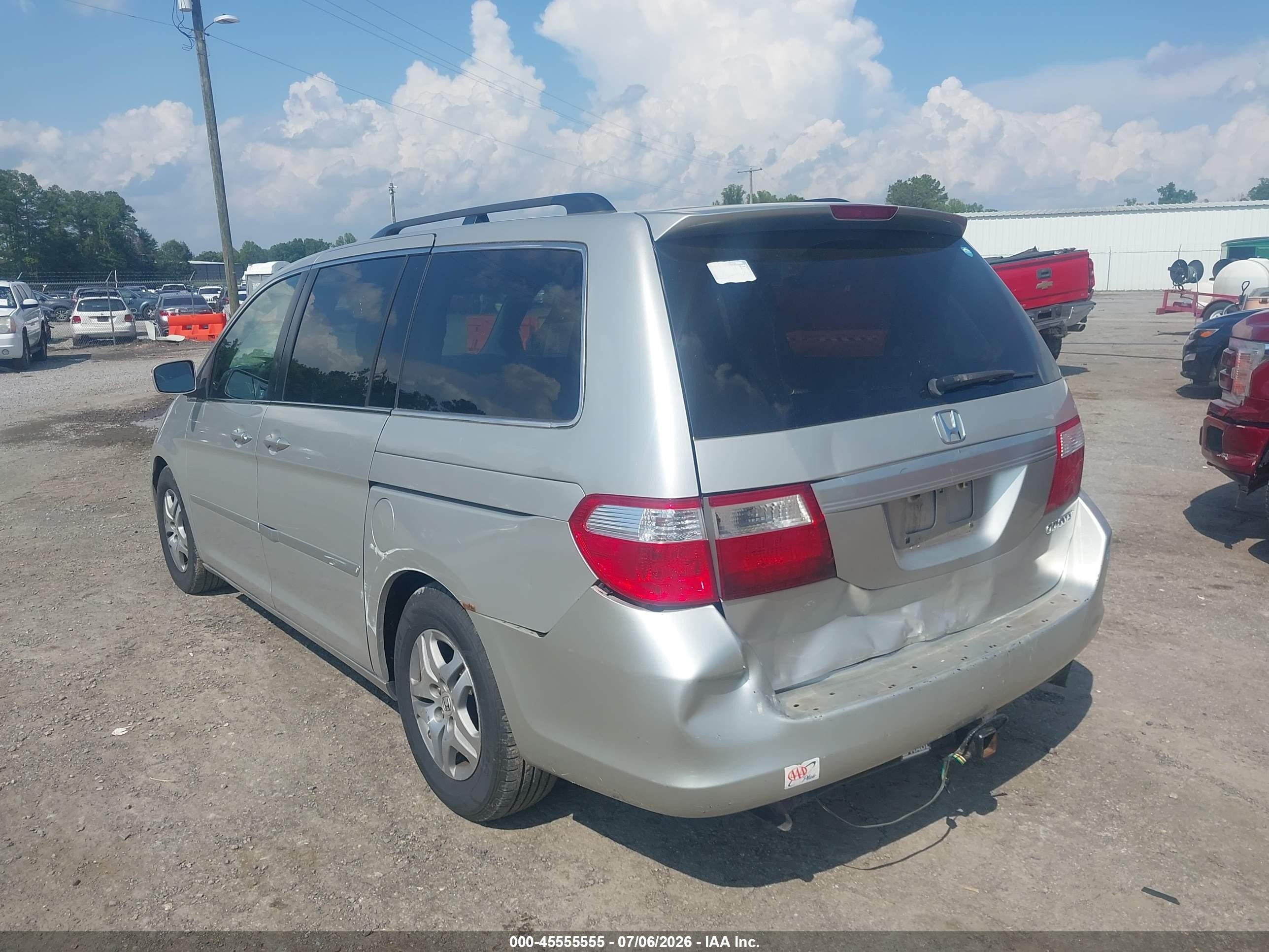 2005 Honda Odyssey Ex-l Silver vin: 5FNRL38725B101096