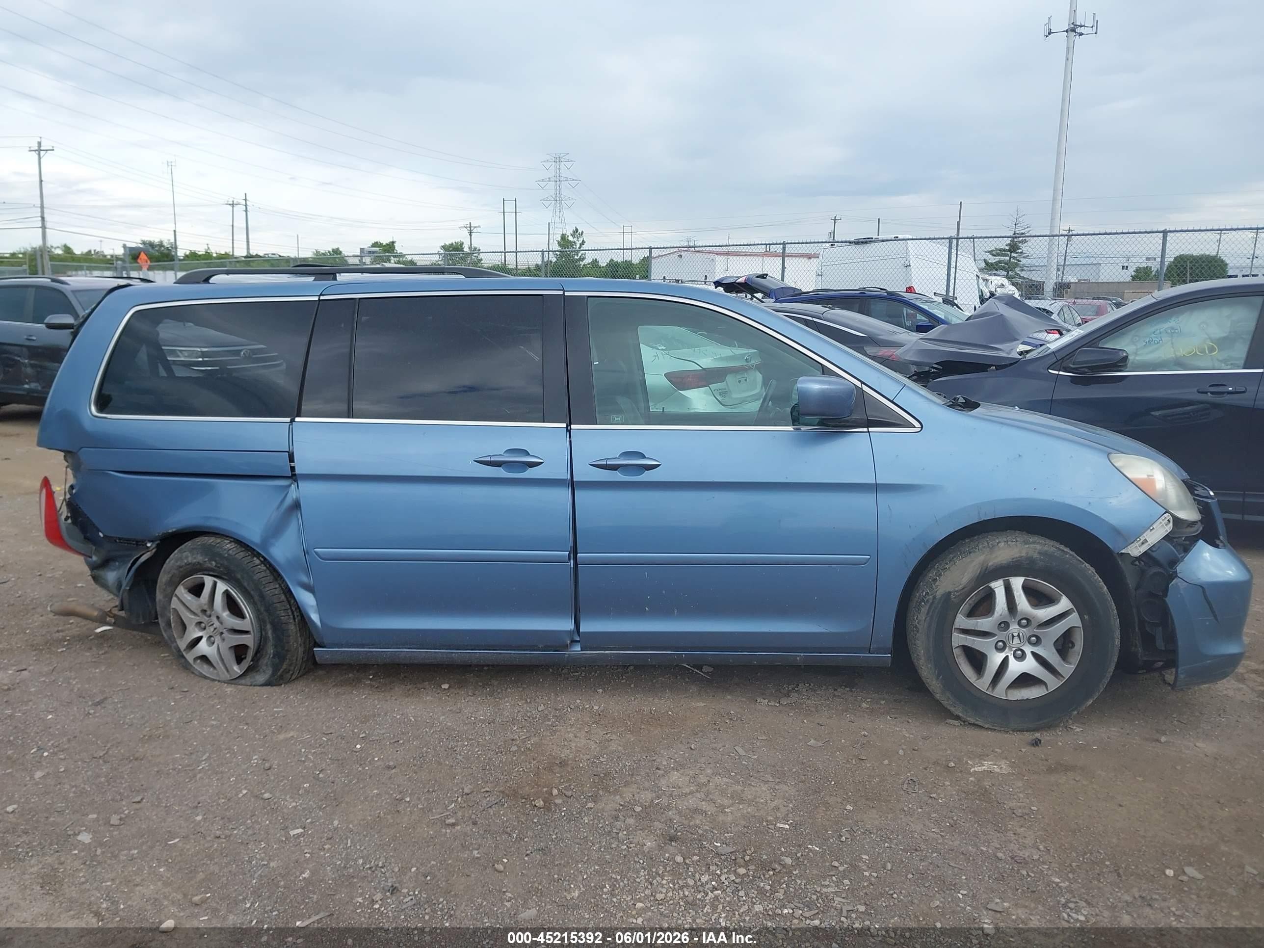 2006 Honda Odyssey Ex-l Light Blue vin: 5FNRL38726B046411