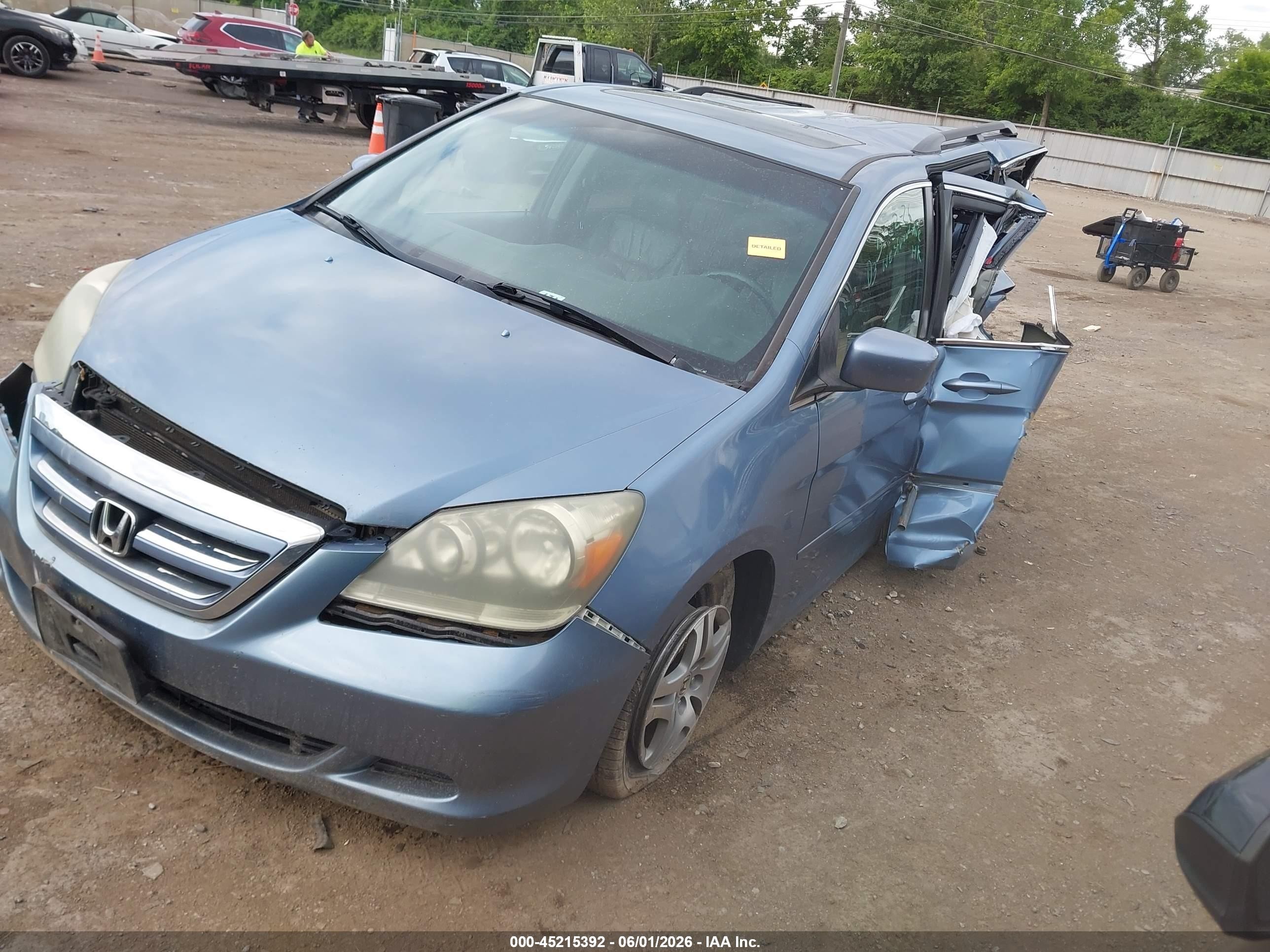 2006 Honda Odyssey Ex-l Light Blue vin: 5FNRL38726B046411