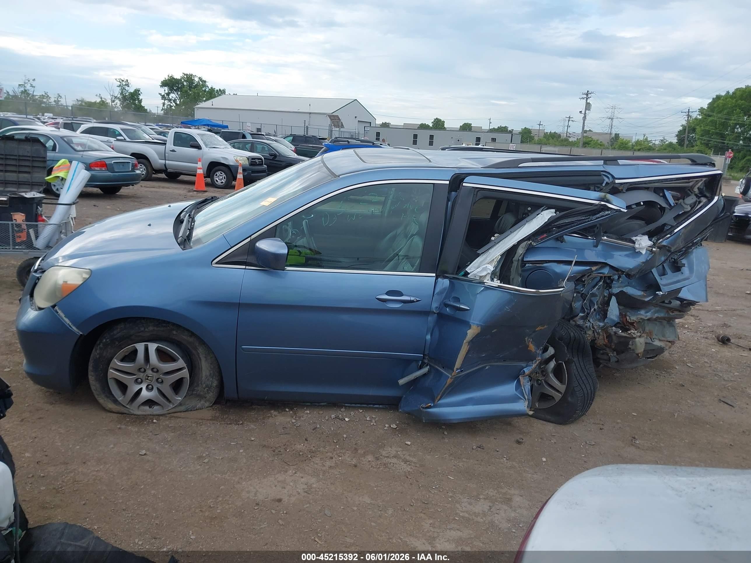 2006 Honda Odyssey Ex-l Light Blue vin: 5FNRL38726B046411