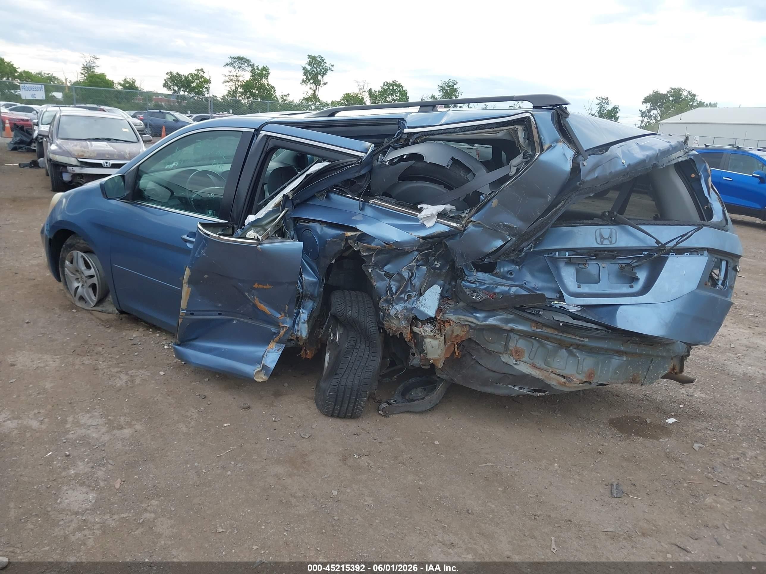 2006 Honda Odyssey Ex-l Light Blue vin: 5FNRL38726B046411