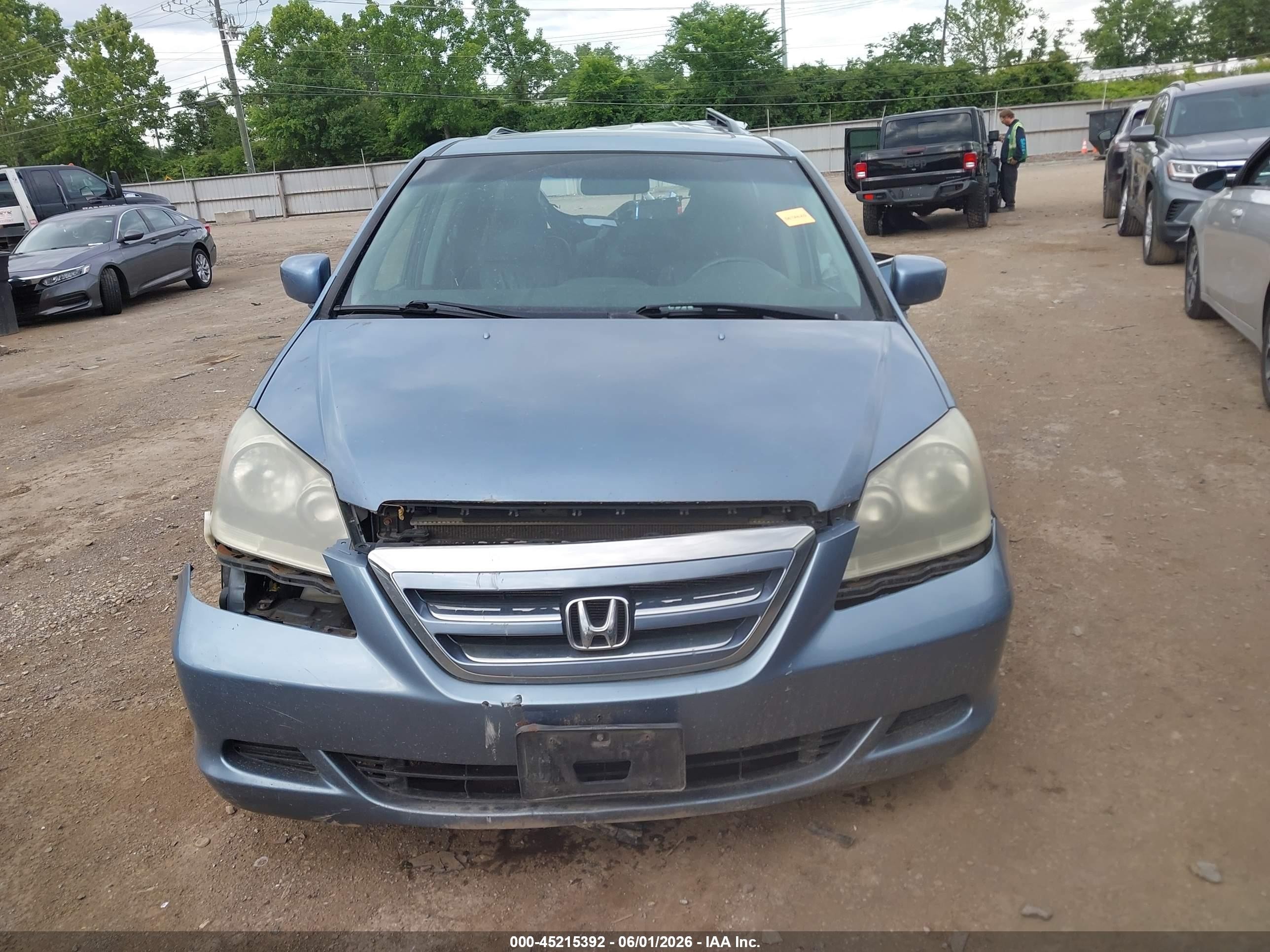 2006 Honda Odyssey Ex-l Light Blue vin: 5FNRL38726B046411