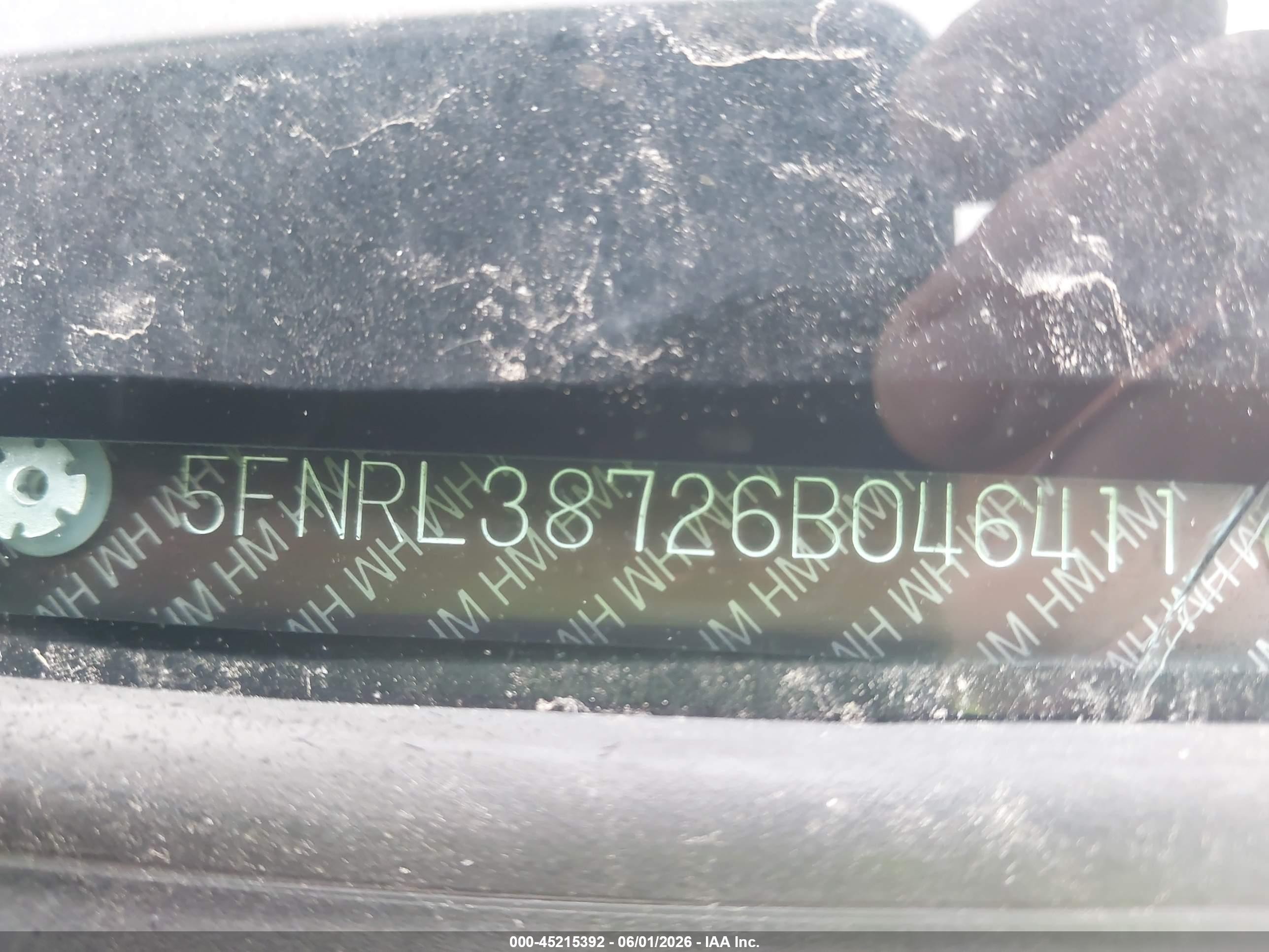 2006 Honda Odyssey Ex-l Light Blue vin: 5FNRL38726B046411