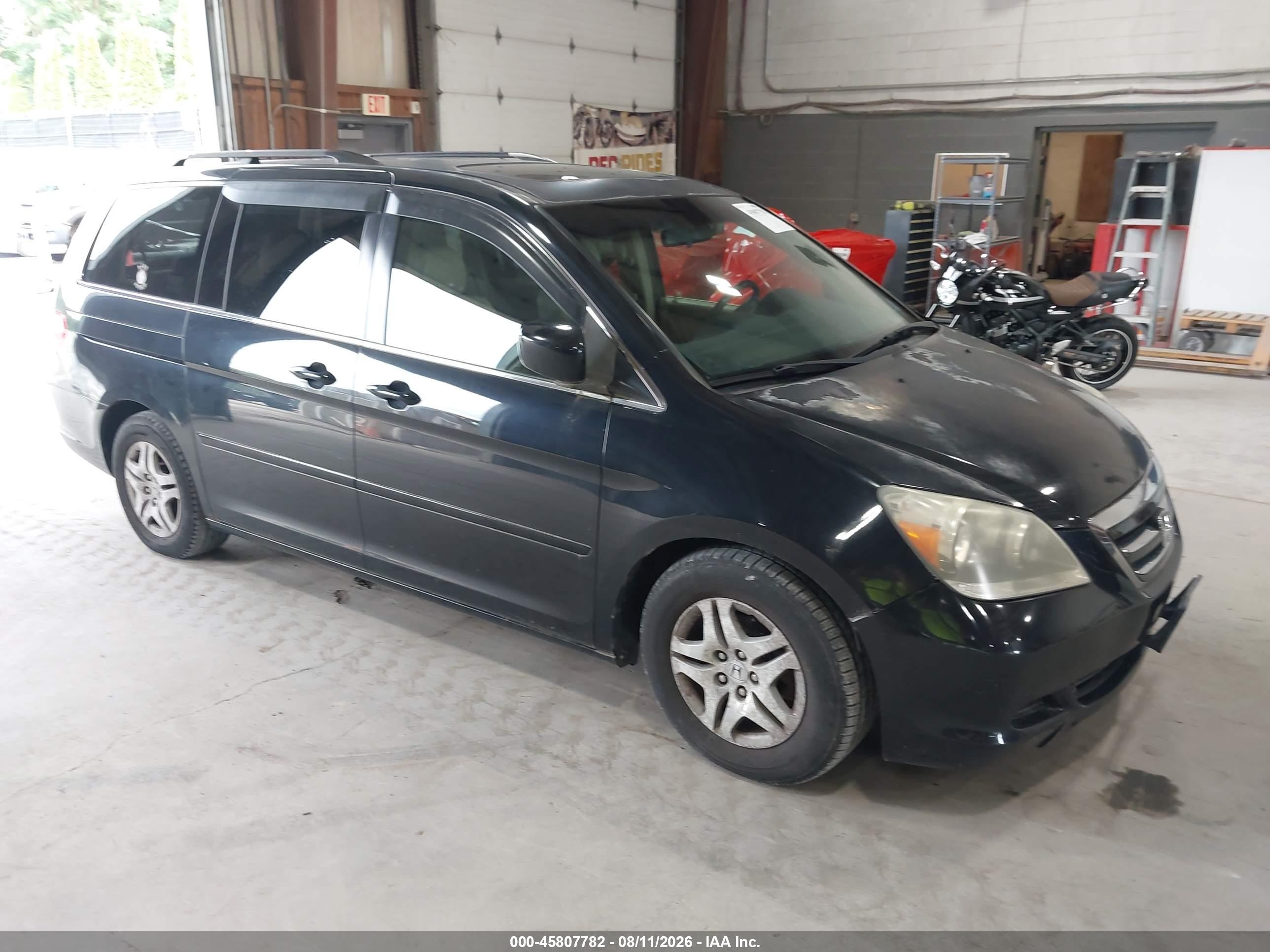 2007 Honda Odyssey Ex-l Black vin: 5FNRL38727B030064