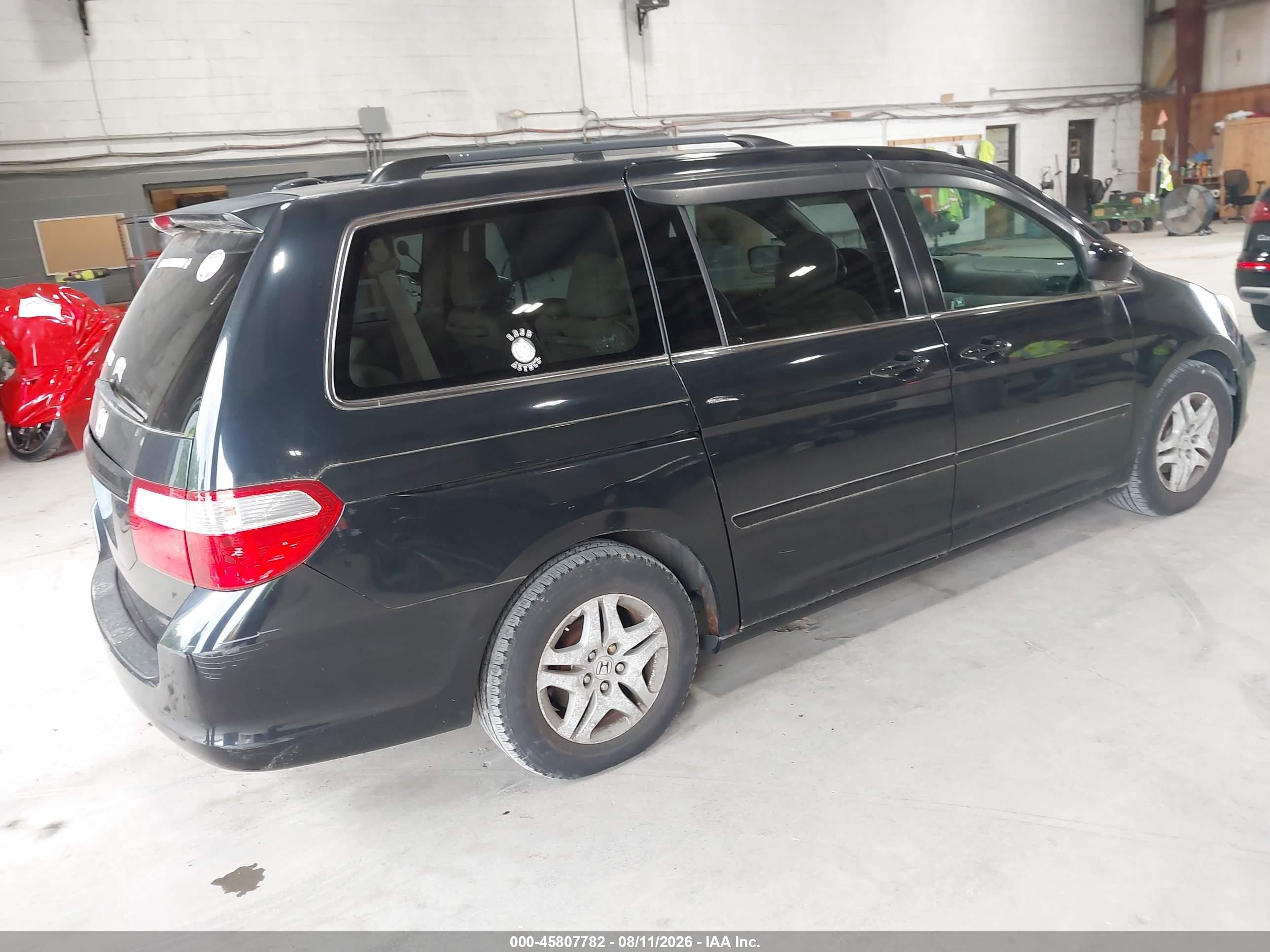 2007 Honda Odyssey Ex-l Black vin: 5FNRL38727B030064