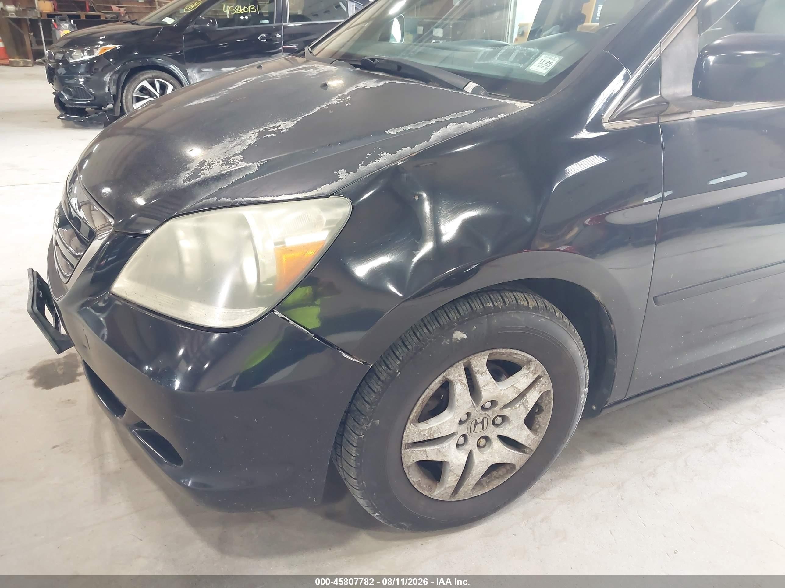 2007 Honda Odyssey Ex-l Black vin: 5FNRL38727B030064