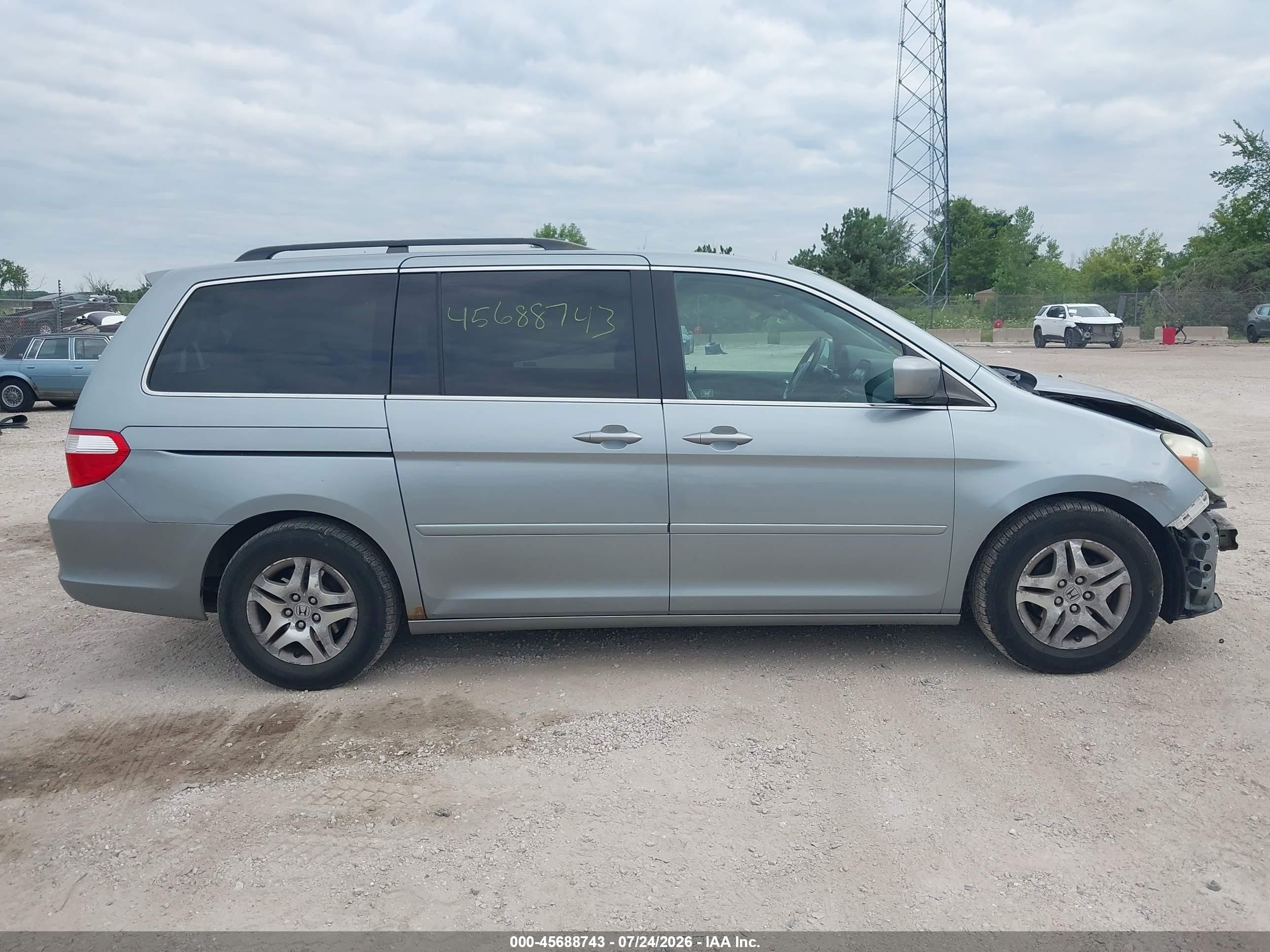 2007 Honda Odyssey Ex-l Light Blue vin: 5FNRL38727B044790