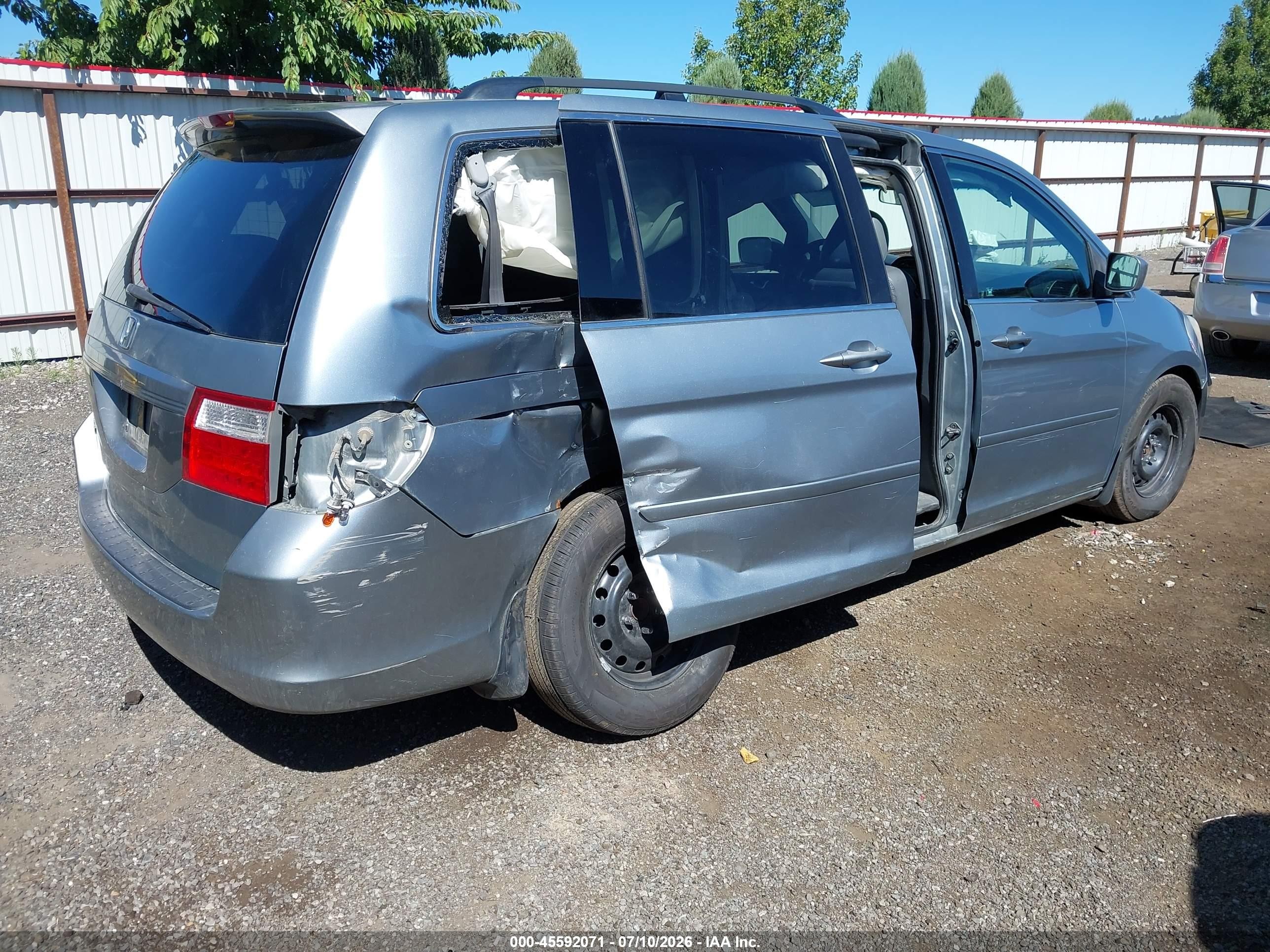 2007 Honda Odyssey Ex-l Pewter vin: 5FNRL38727B059371