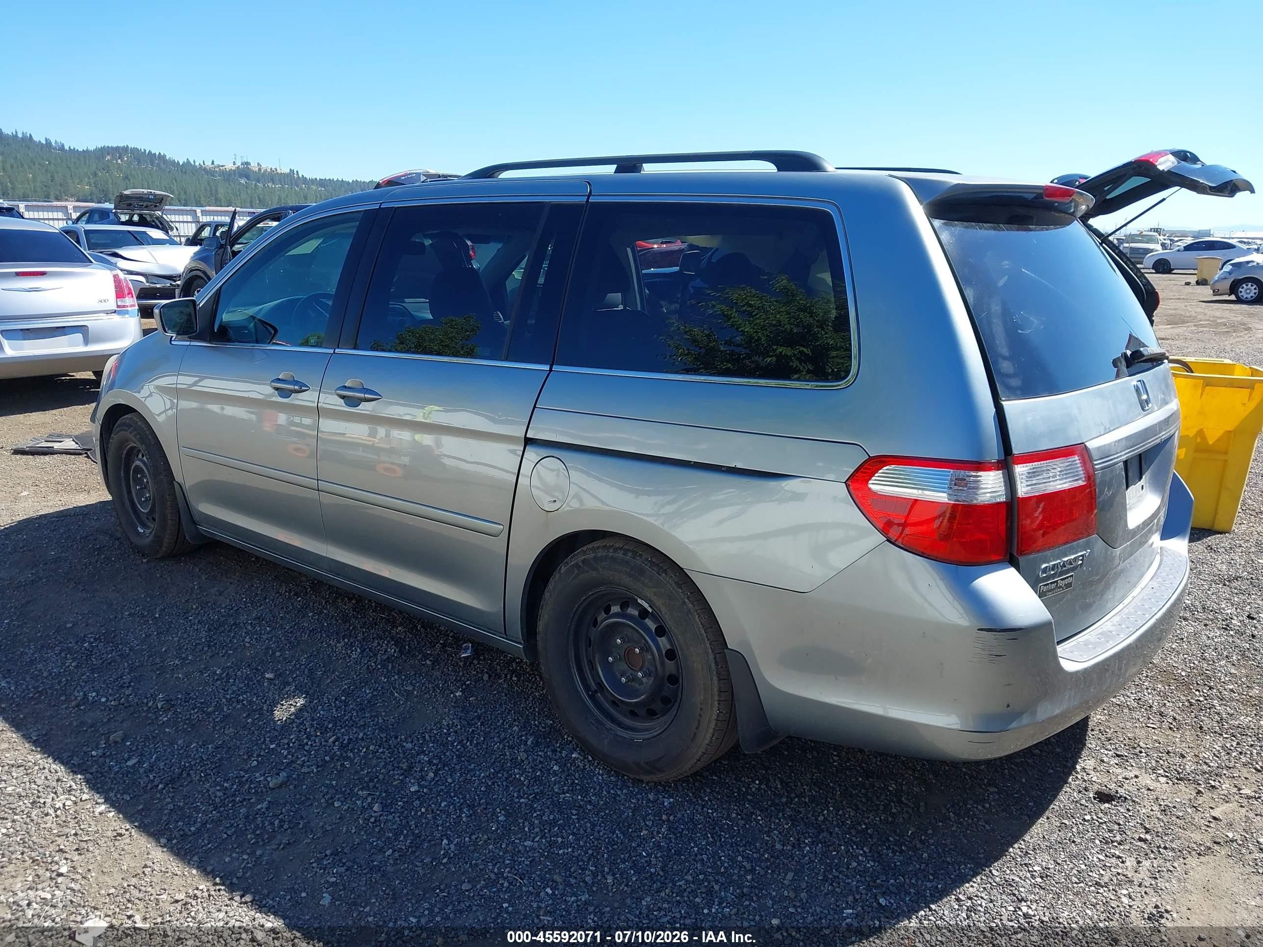 2007 Honda Odyssey Ex-l Pewter vin: 5FNRL38727B059371
