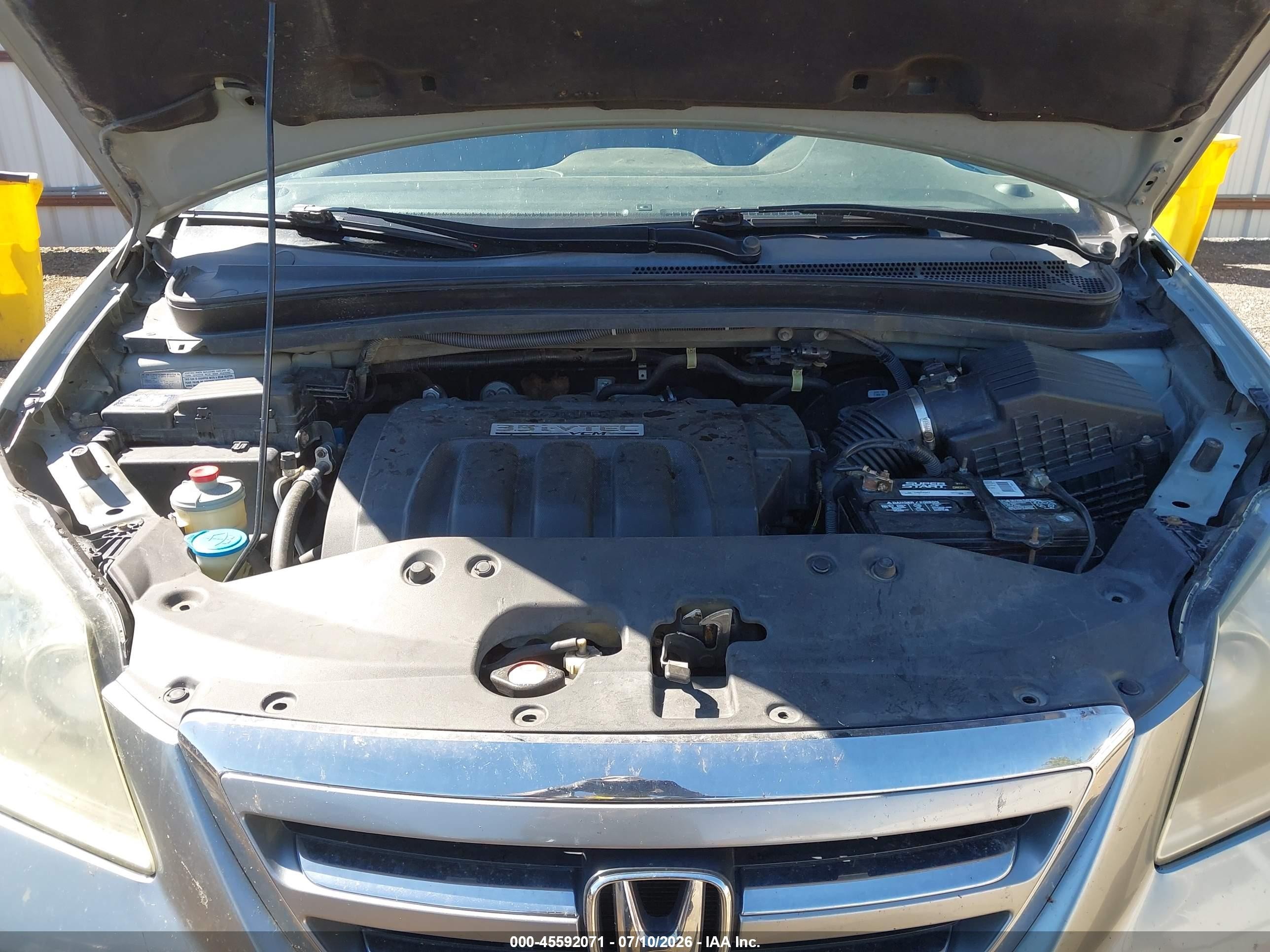2007 Honda Odyssey Ex-l Pewter vin: 5FNRL38727B059371