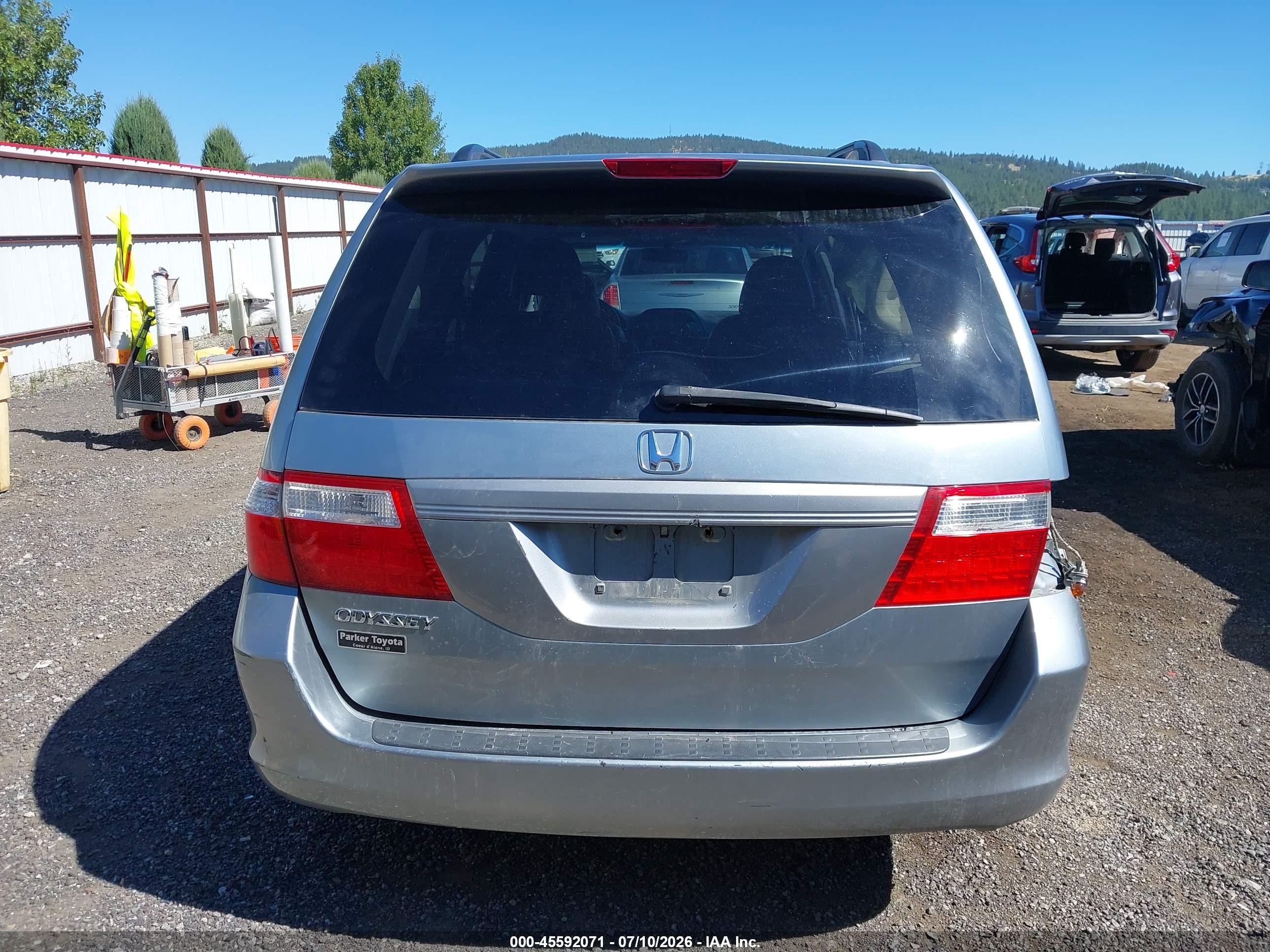 2007 Honda Odyssey Ex-l Pewter vin: 5FNRL38727B059371