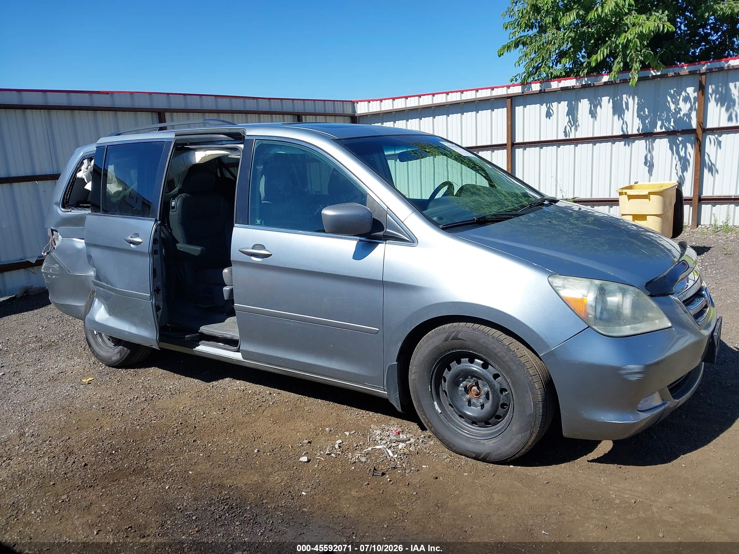 2007 Honda Odyssey Ex-l Pewter vin: 5FNRL38727B059371