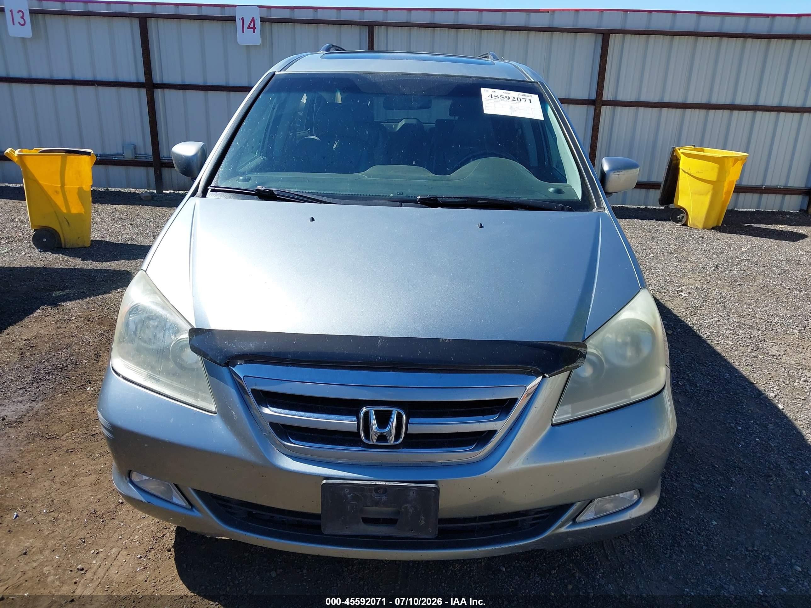 2007 Honda Odyssey Ex-l Pewter vin: 5FNRL38727B059371