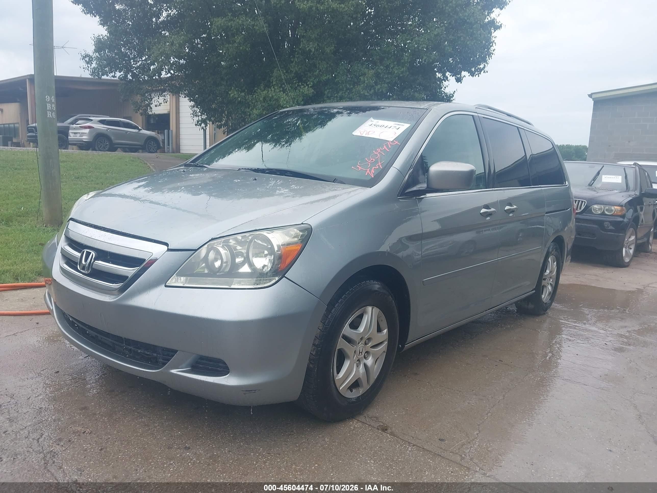2007 Honda Odyssey Ex-l Silver vin: 5FNRL38727B110013