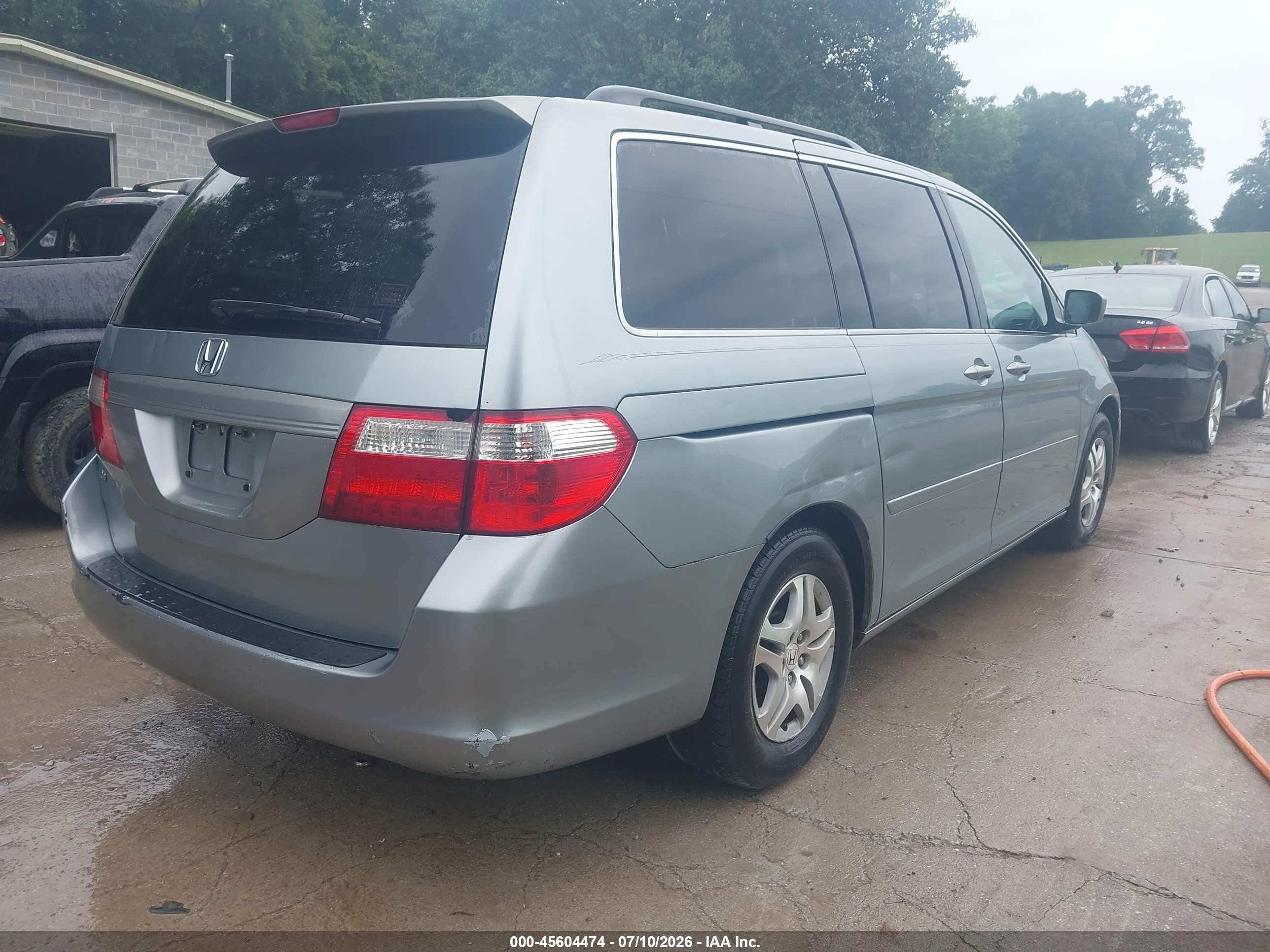 2007 Honda Odyssey Ex-l Silver vin: 5FNRL38727B110013