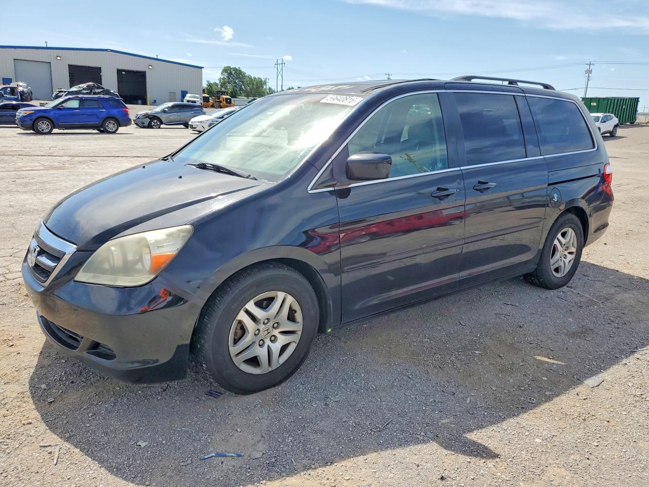 2007 Honda Odyssey Exl Black vin: 5FNRL38727B136207