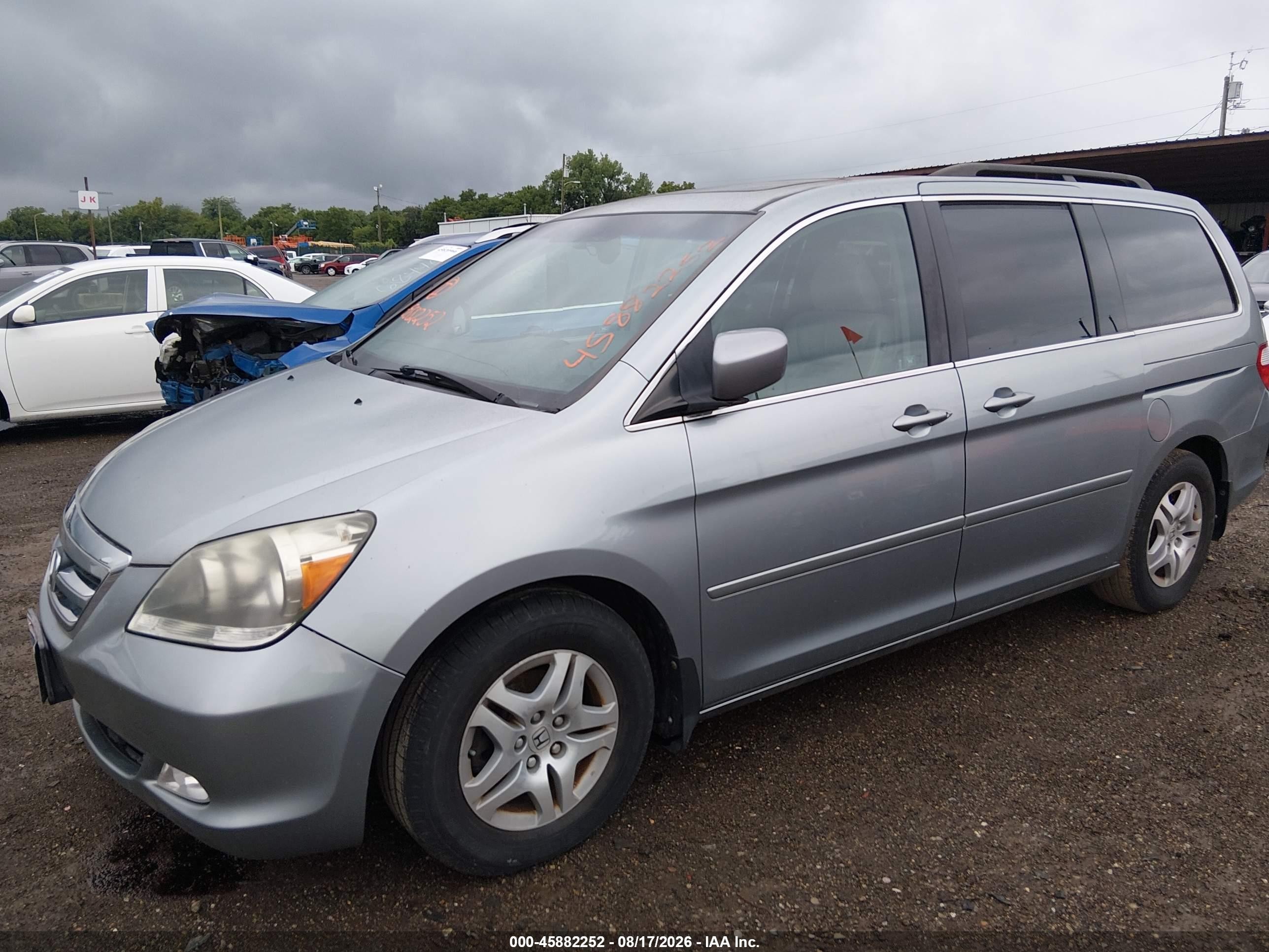 2007 Honda Odyssey Ex-l Silver vin: 5FNRL38727B139253