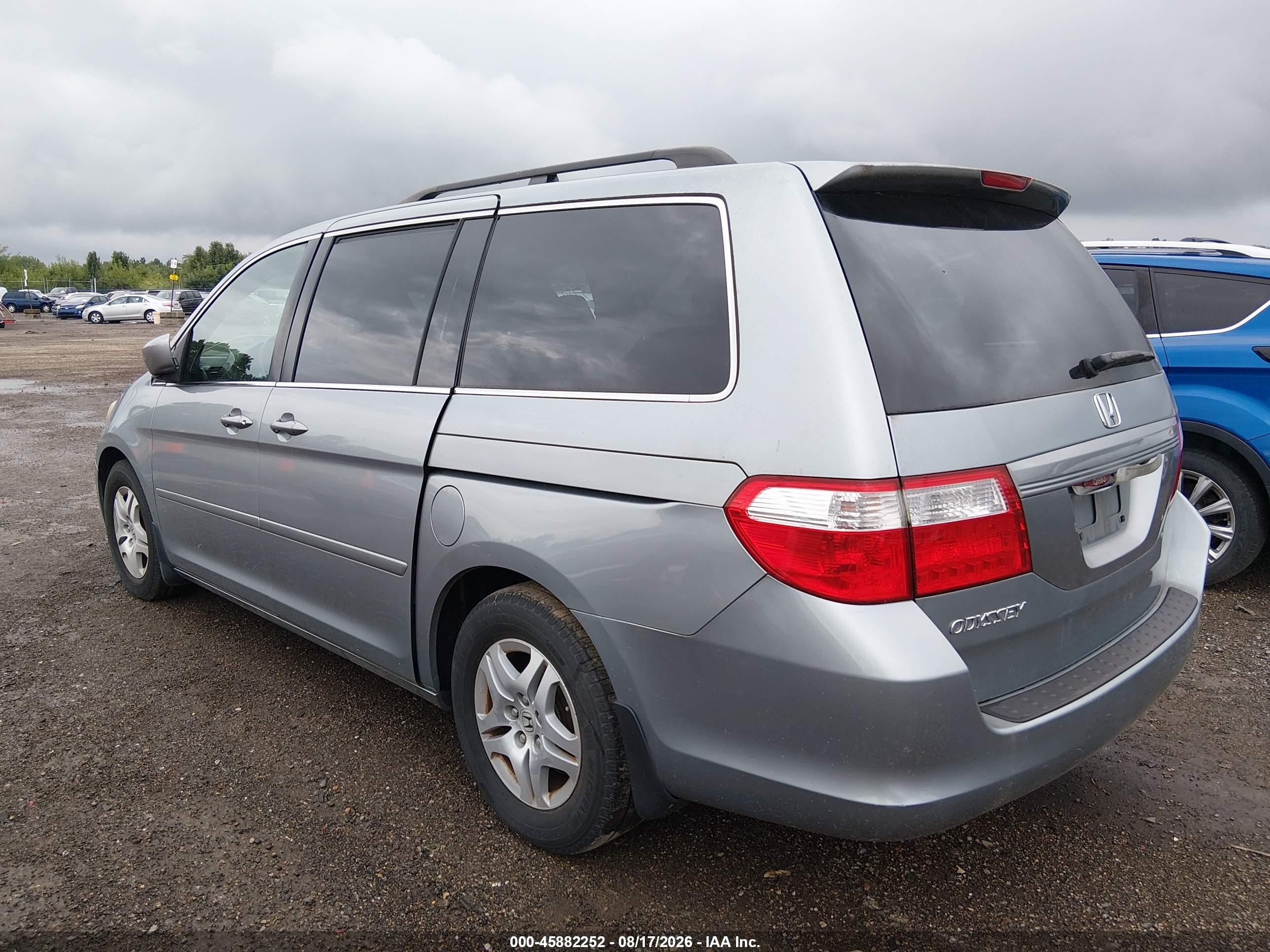 2007 Honda Odyssey Ex-l Silver vin: 5FNRL38727B139253