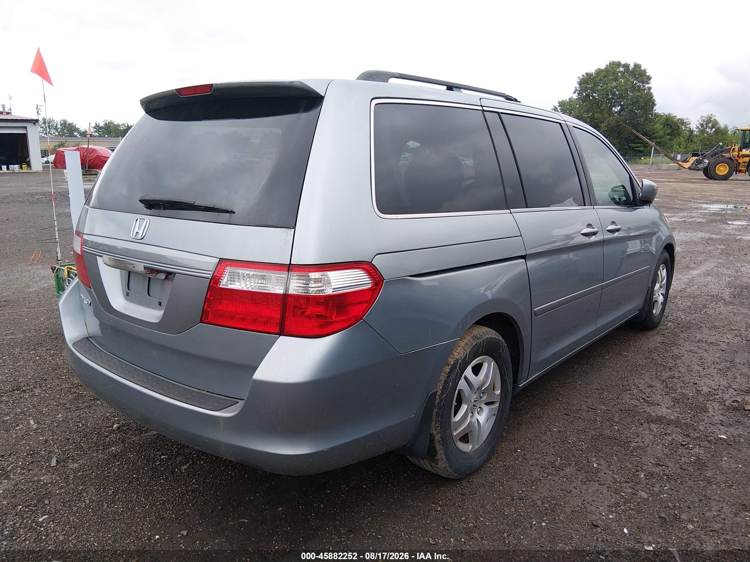 2007 Honda Odyssey Ex-l Silver vin: 5FNRL38727B139253