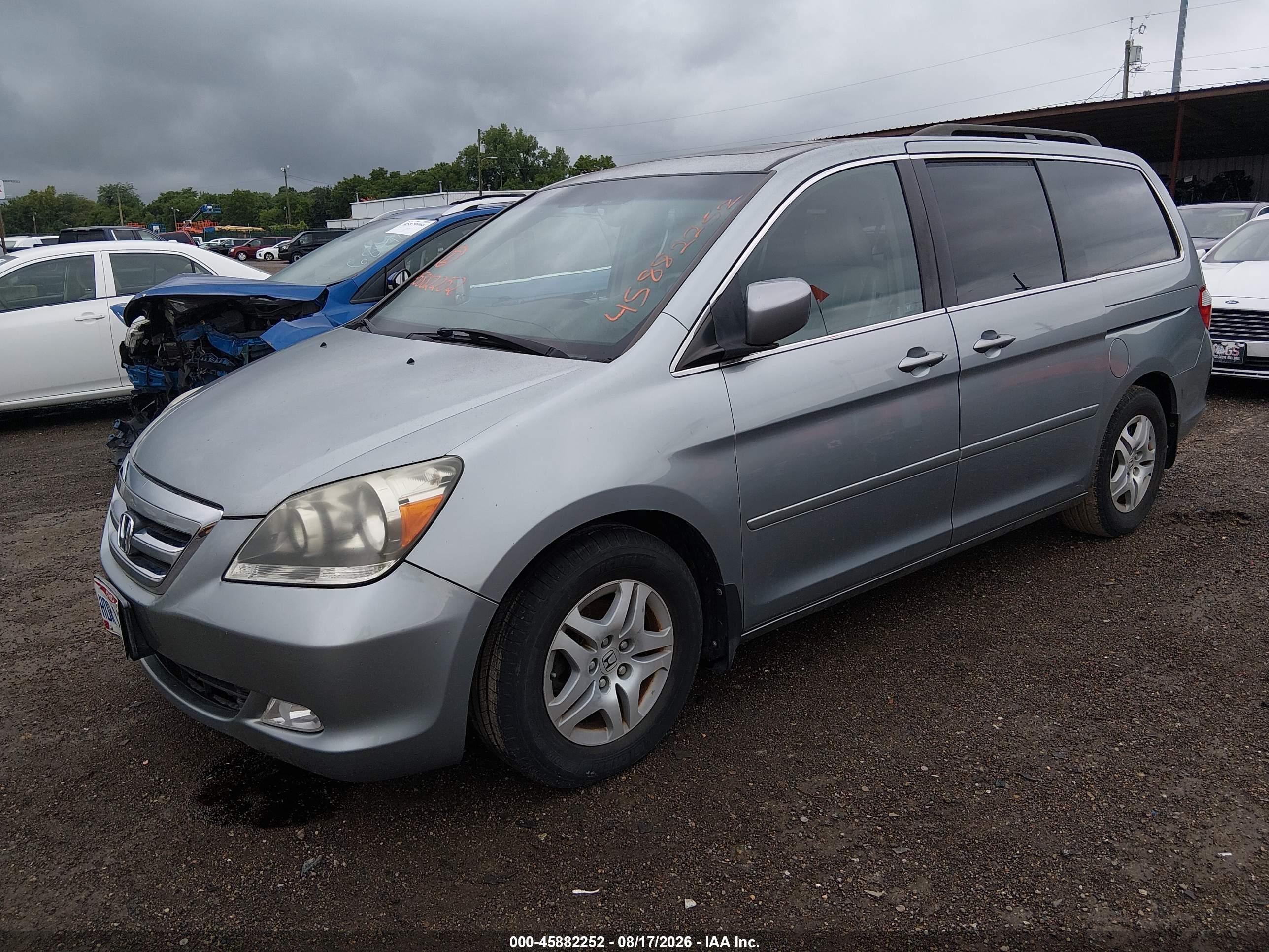 2007 Honda Odyssey Ex-l Silver vin: 5FNRL38727B139253