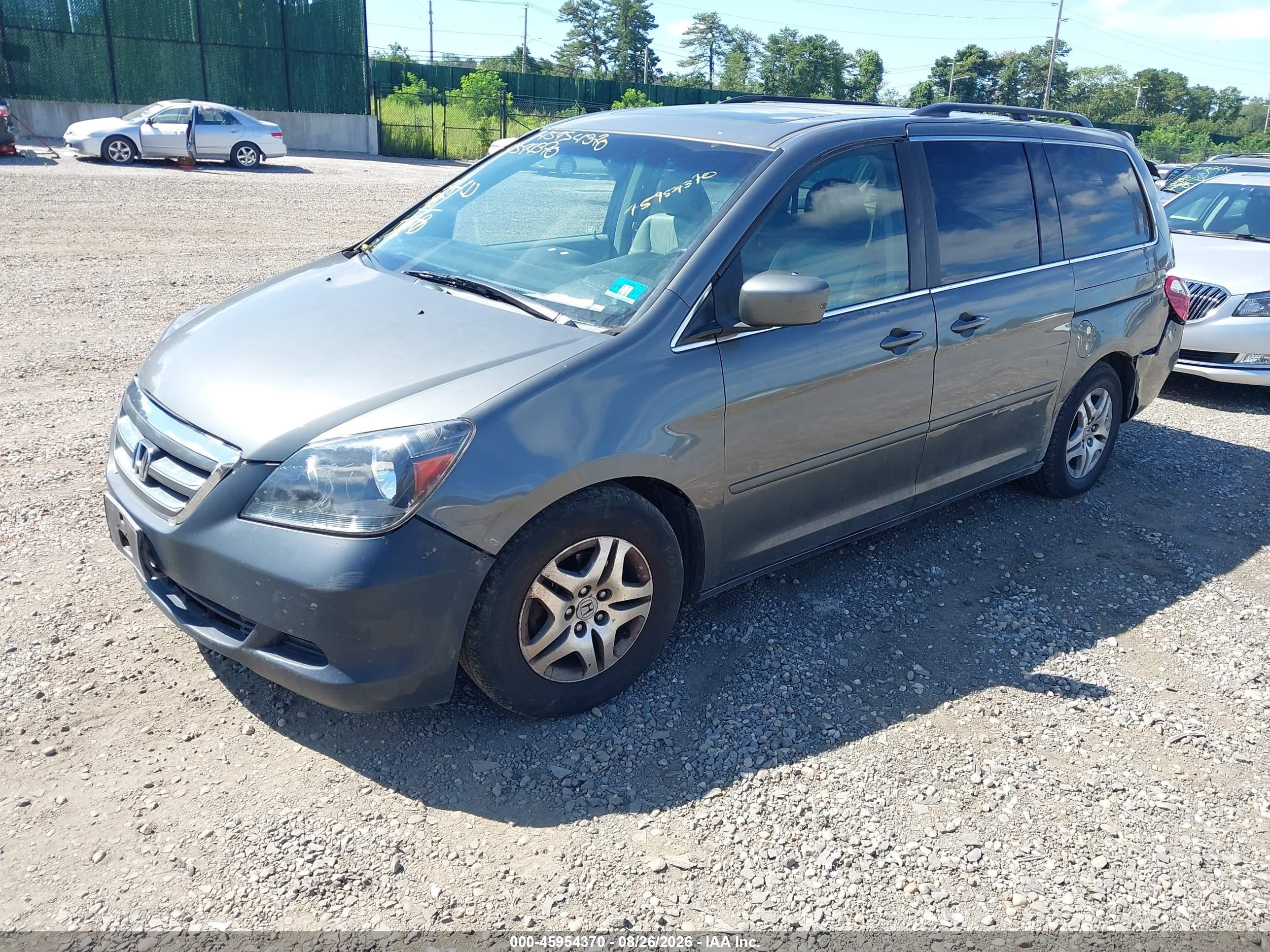 2007 Honda Odyssey Ex-l Gray vin: 5FNRL38727B429041