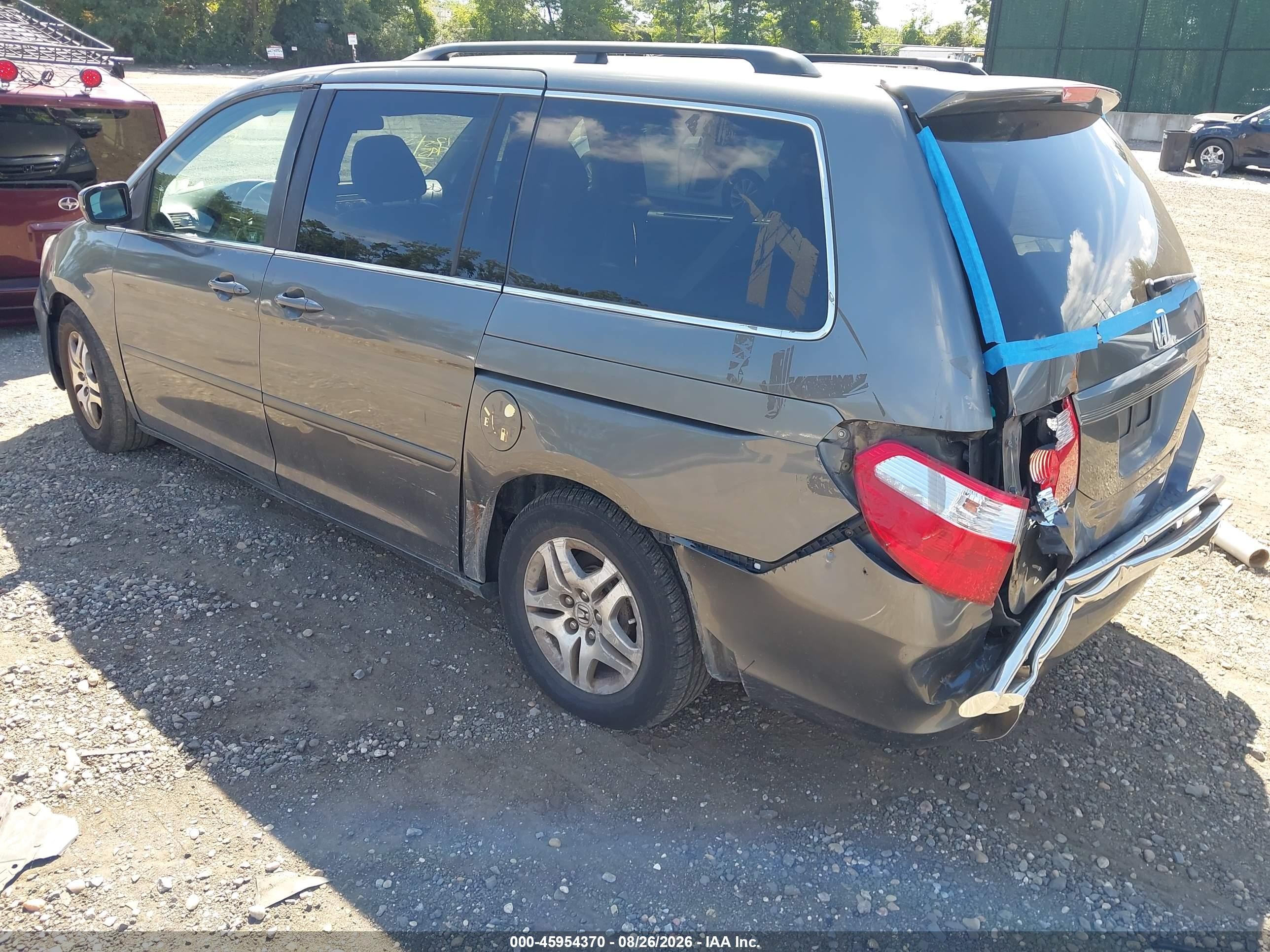 2007 Honda Odyssey Ex-l Gray vin: 5FNRL38727B429041