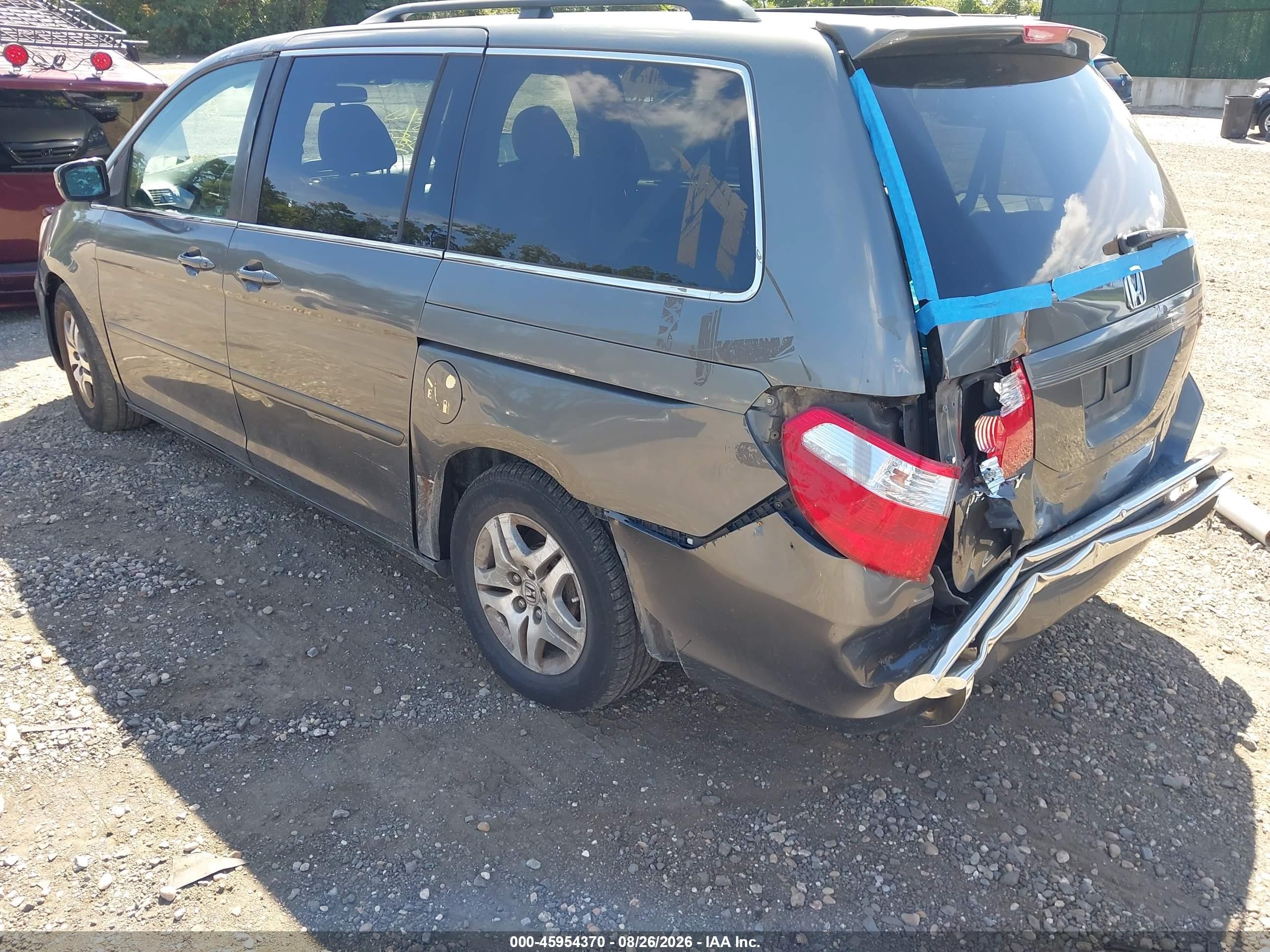 2007 Honda Odyssey Ex-l Gray vin: 5FNRL38727B429041