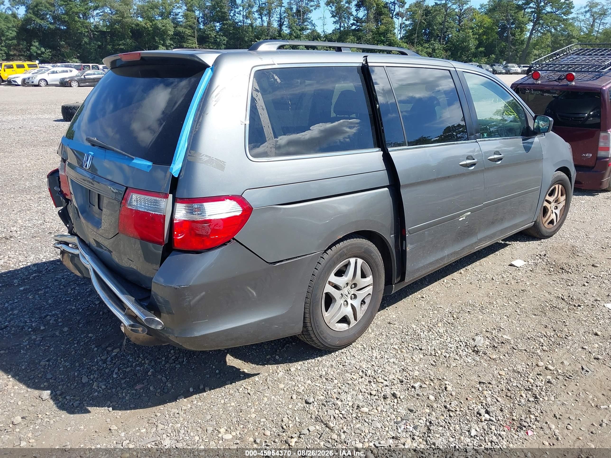 2007 Honda Odyssey Ex-l Gray vin: 5FNRL38727B429041