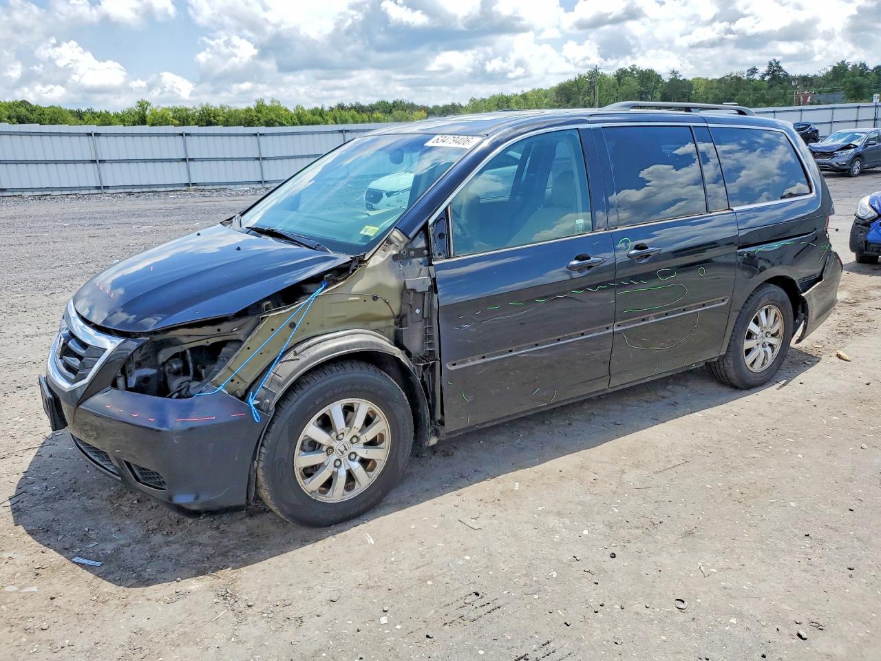 2008 Honda Odyssey Exl Black vin: 5FNRL38728B024783