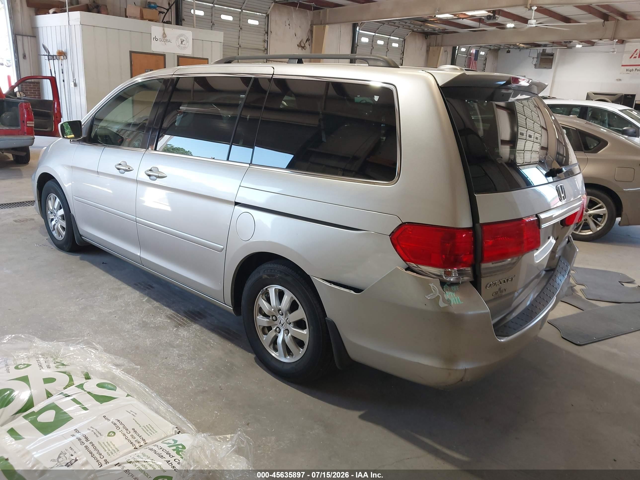 2008 Honda Odyssey Ex-l Silver vin: 5FNRL38728B087351