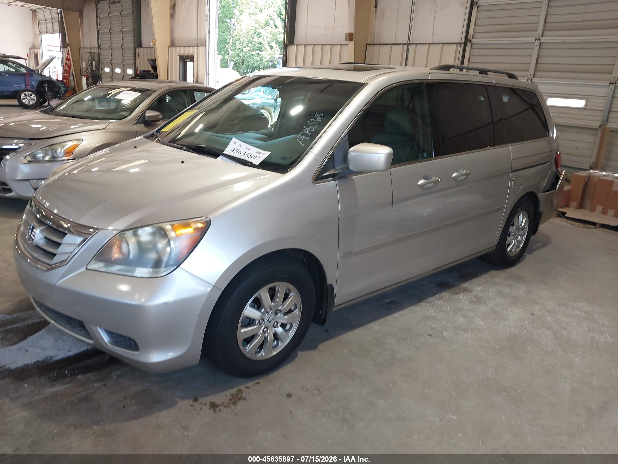 2008 Honda Odyssey Ex-l Silver vin: 5FNRL38728B087351