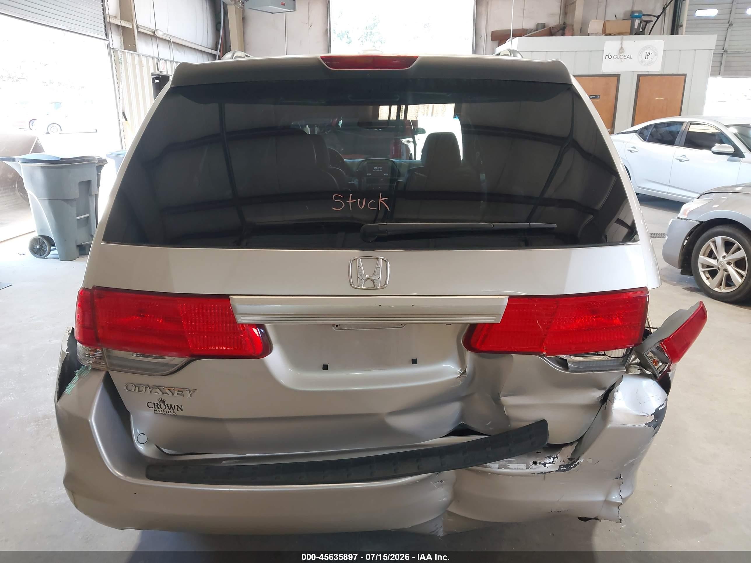 2008 Honda Odyssey Ex-l Silver vin: 5FNRL38728B087351