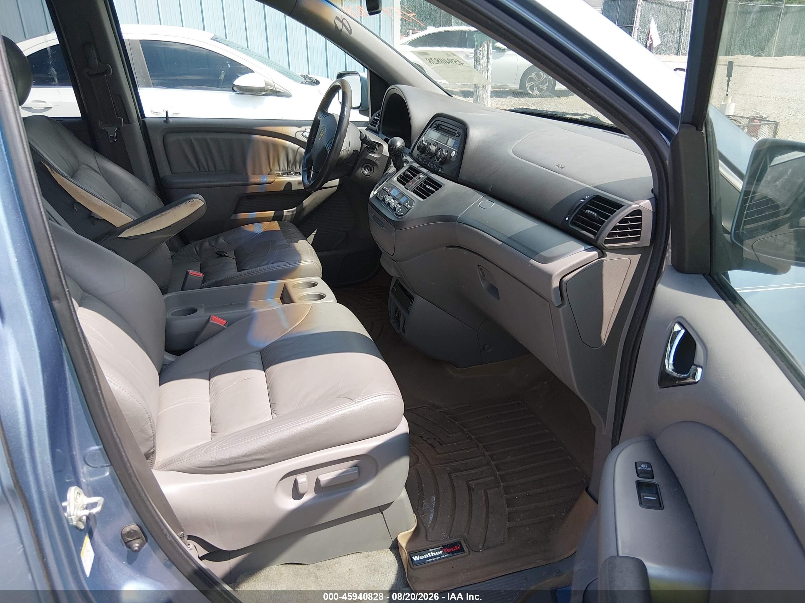 2009 Honda Odyssey Ex-l Blue vin: 5FNRL38729B004356