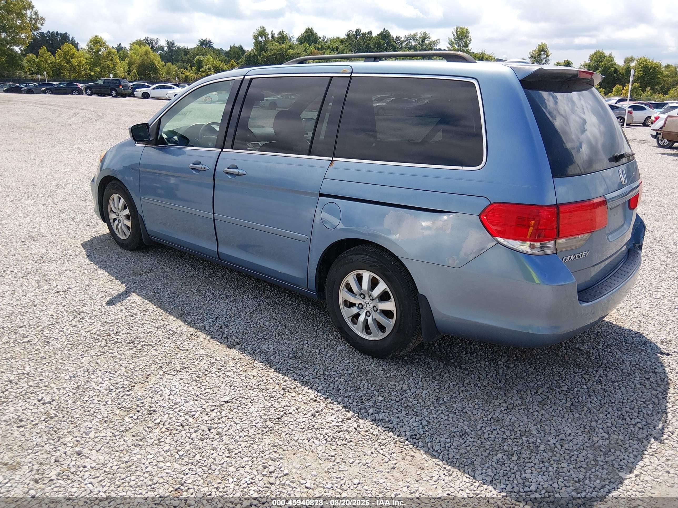 2009 Honda Odyssey Ex-l Blue vin: 5FNRL38729B004356