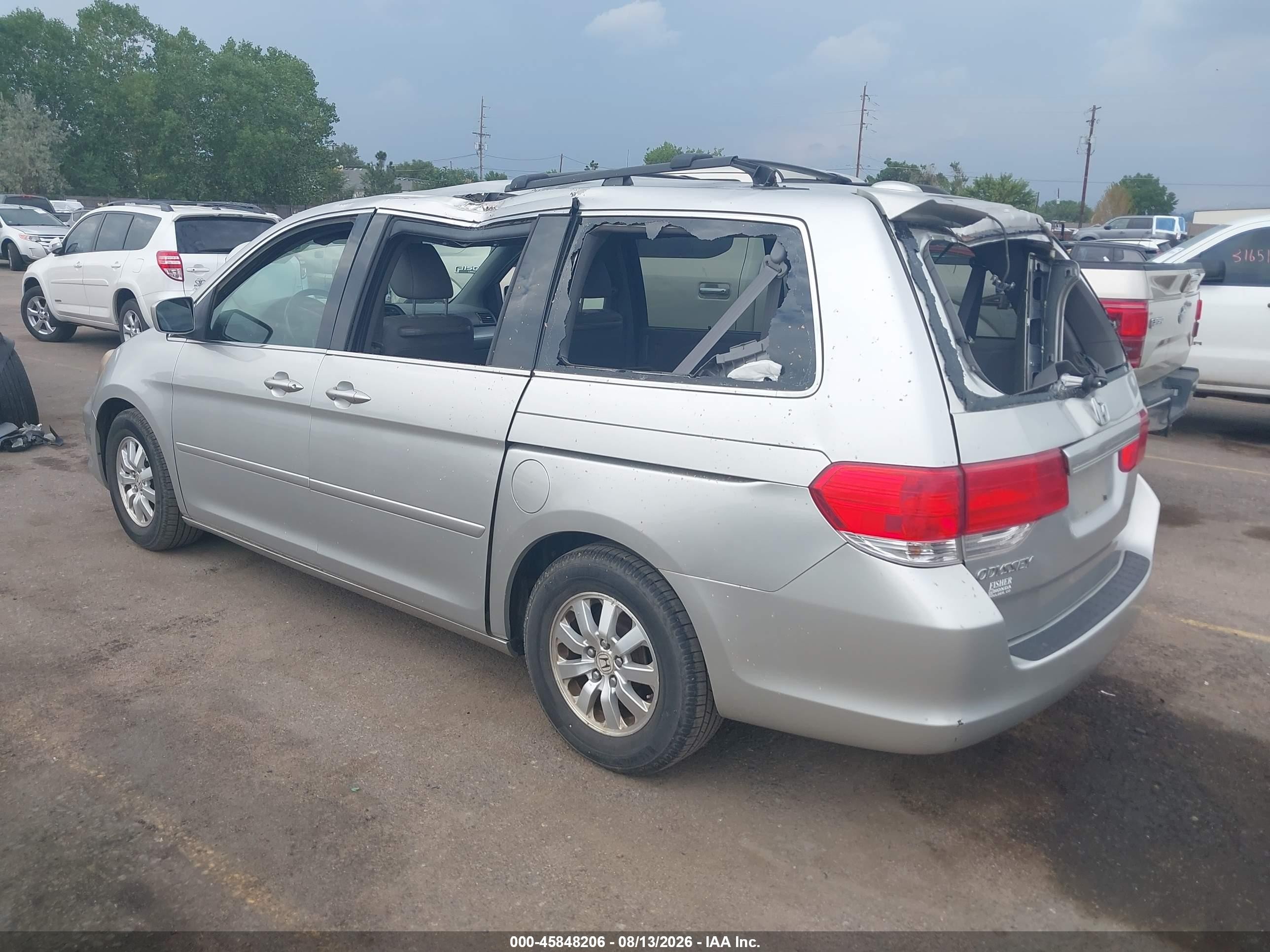 2009 Honda Odyssey Ex-l Silver vin: 5FNRL38729B013669