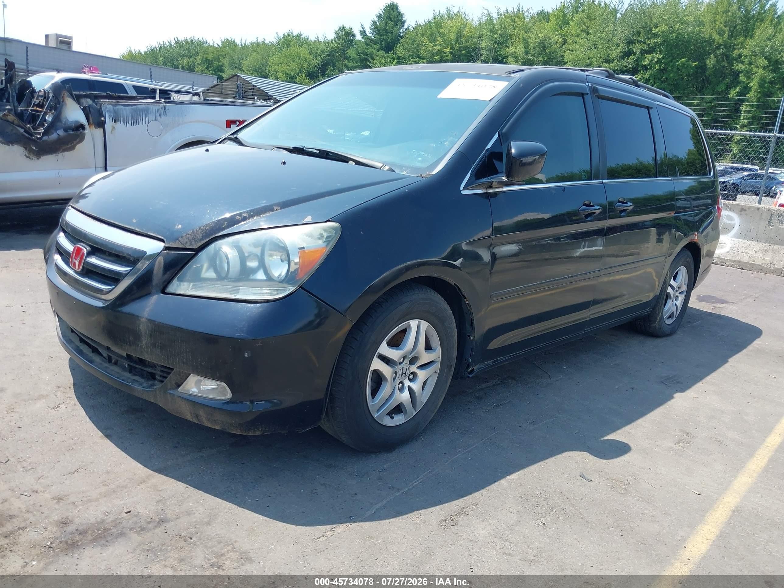 2005 Honda Odyssey Ex-l Черный vin: 5FNRL38735B003260
