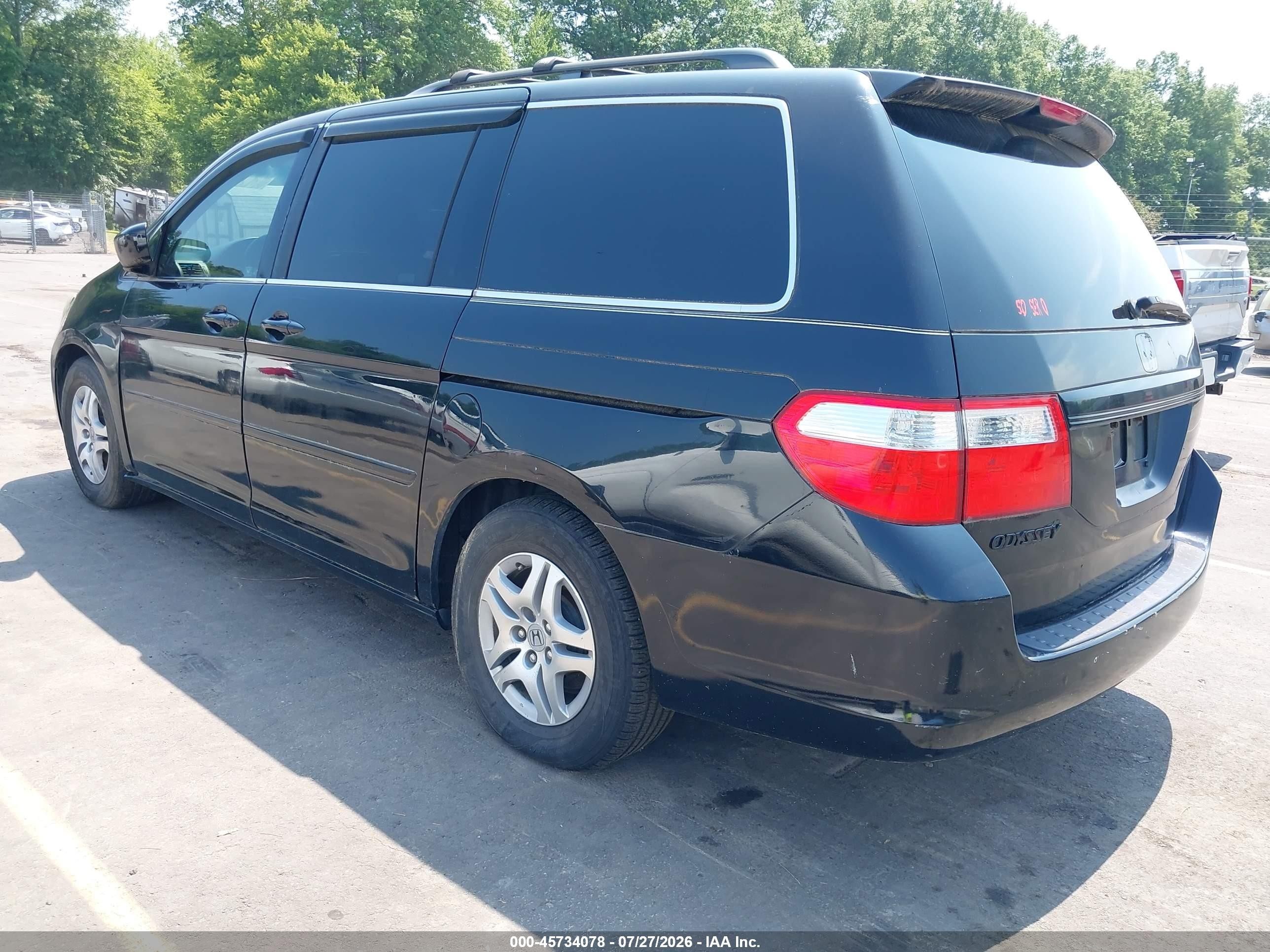 2005 Honda Odyssey Ex-l Черный vin: 5FNRL38735B003260